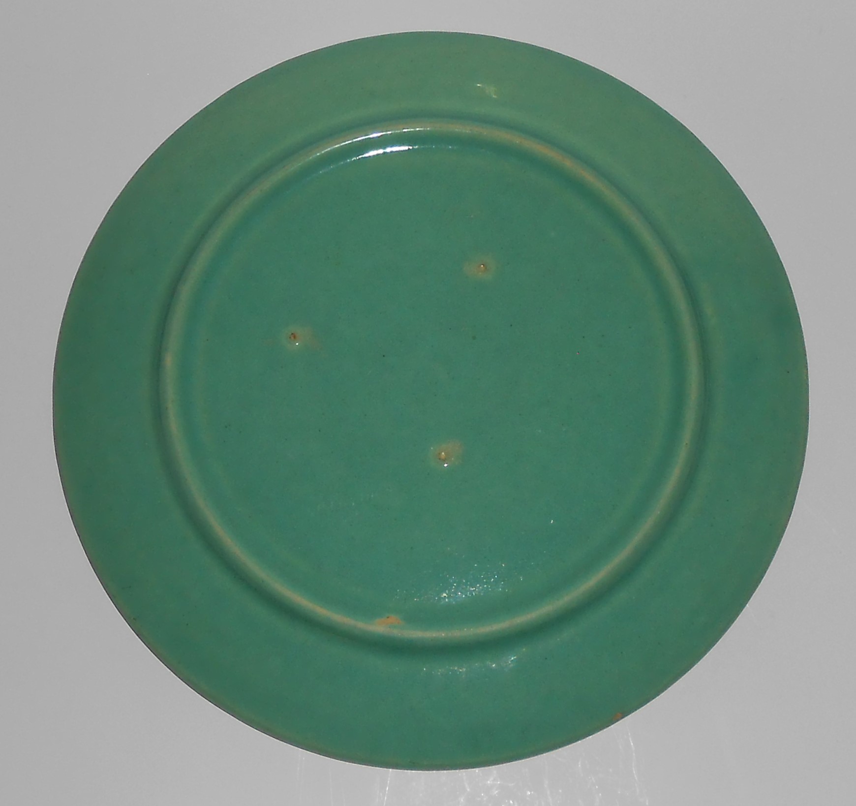 Garden City Pottery Plain Ware Green 7-3/4" Plate