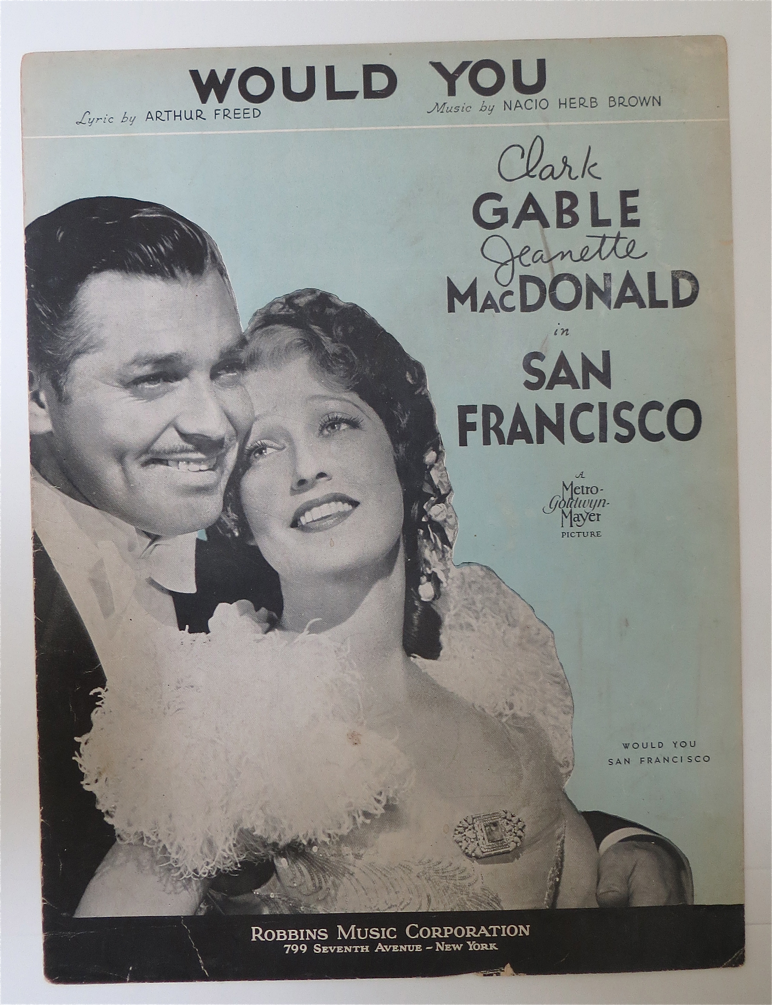 Sheet Music For 1936 Would You (San Francisco)
