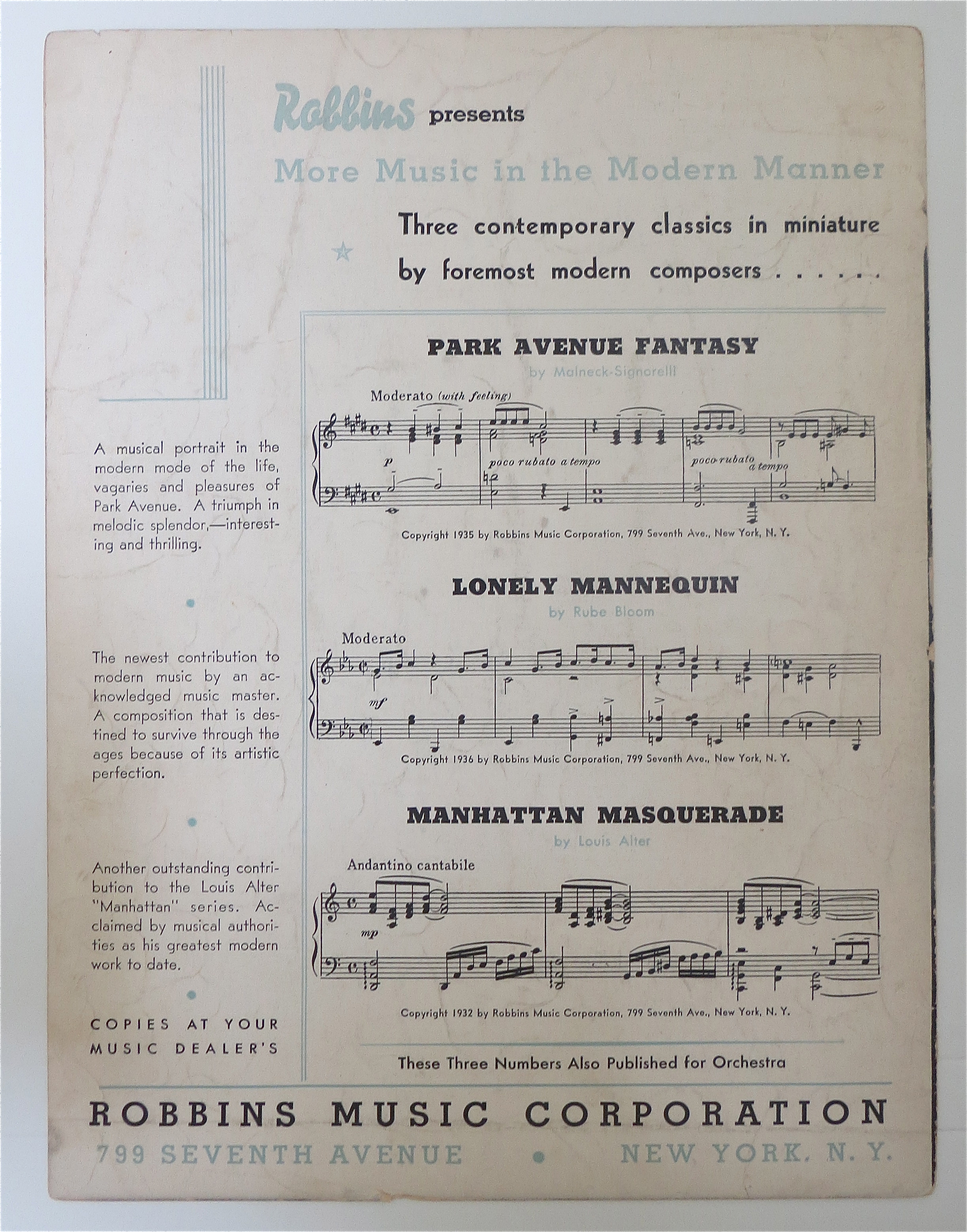 Sheet Music For 1936 Would You (San Francisco)