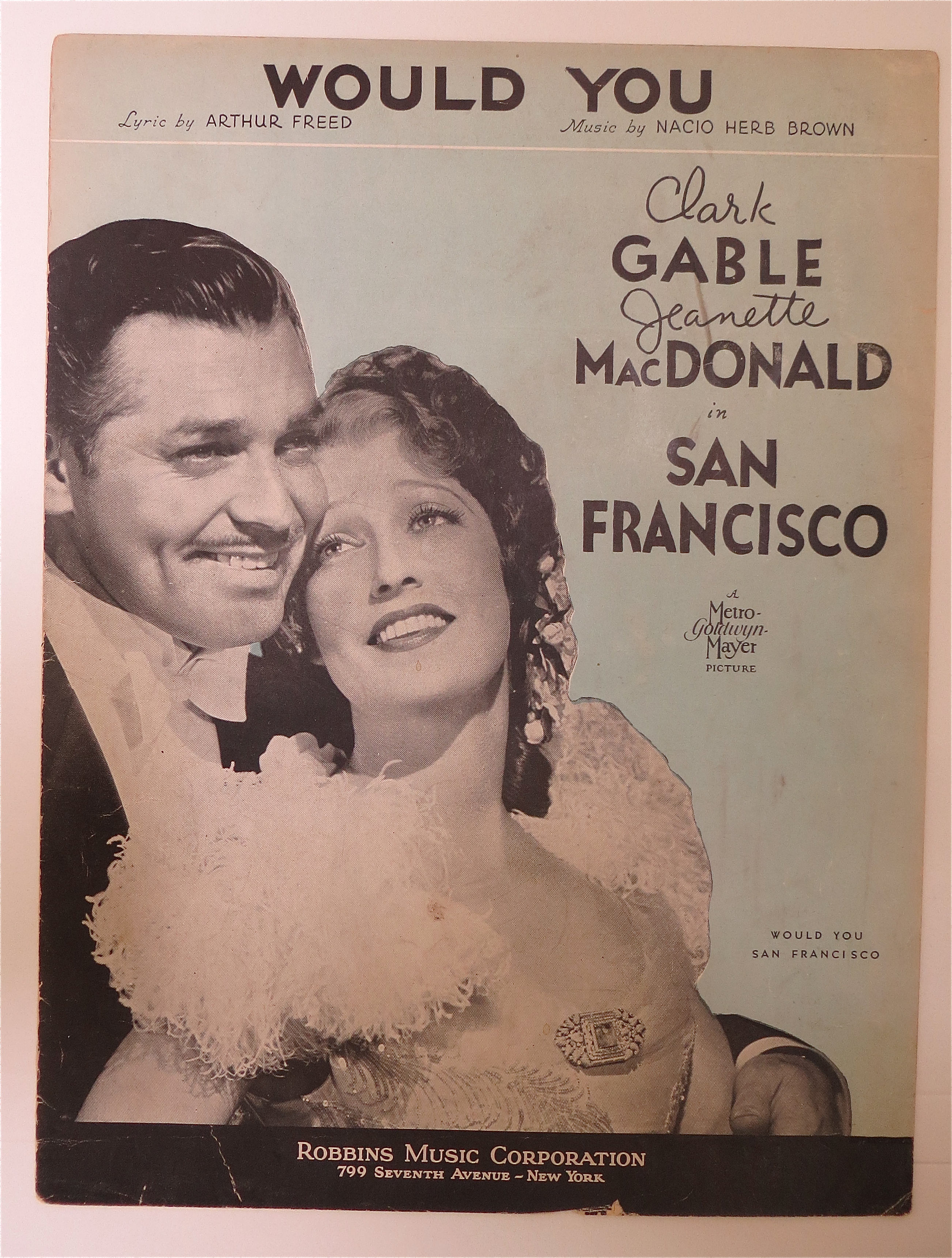 Sheet Music For 1936 Would You (San Francisco)