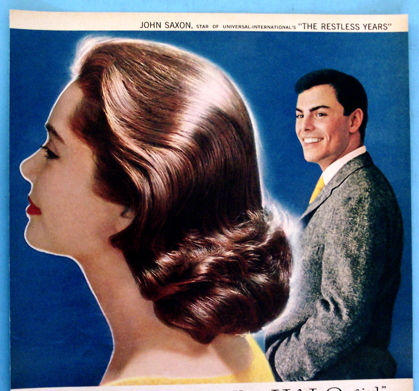 1958 Halo Shampoo with John Saxon (The Restless Years)