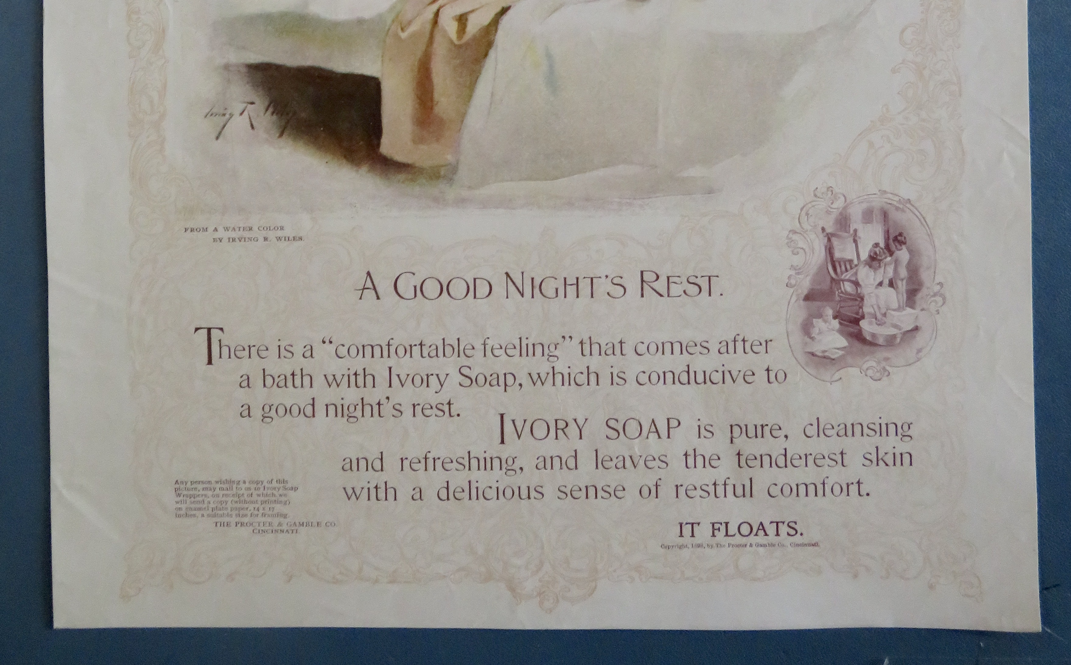 1896 Ivory Soap with Woman Putting Children To Bed