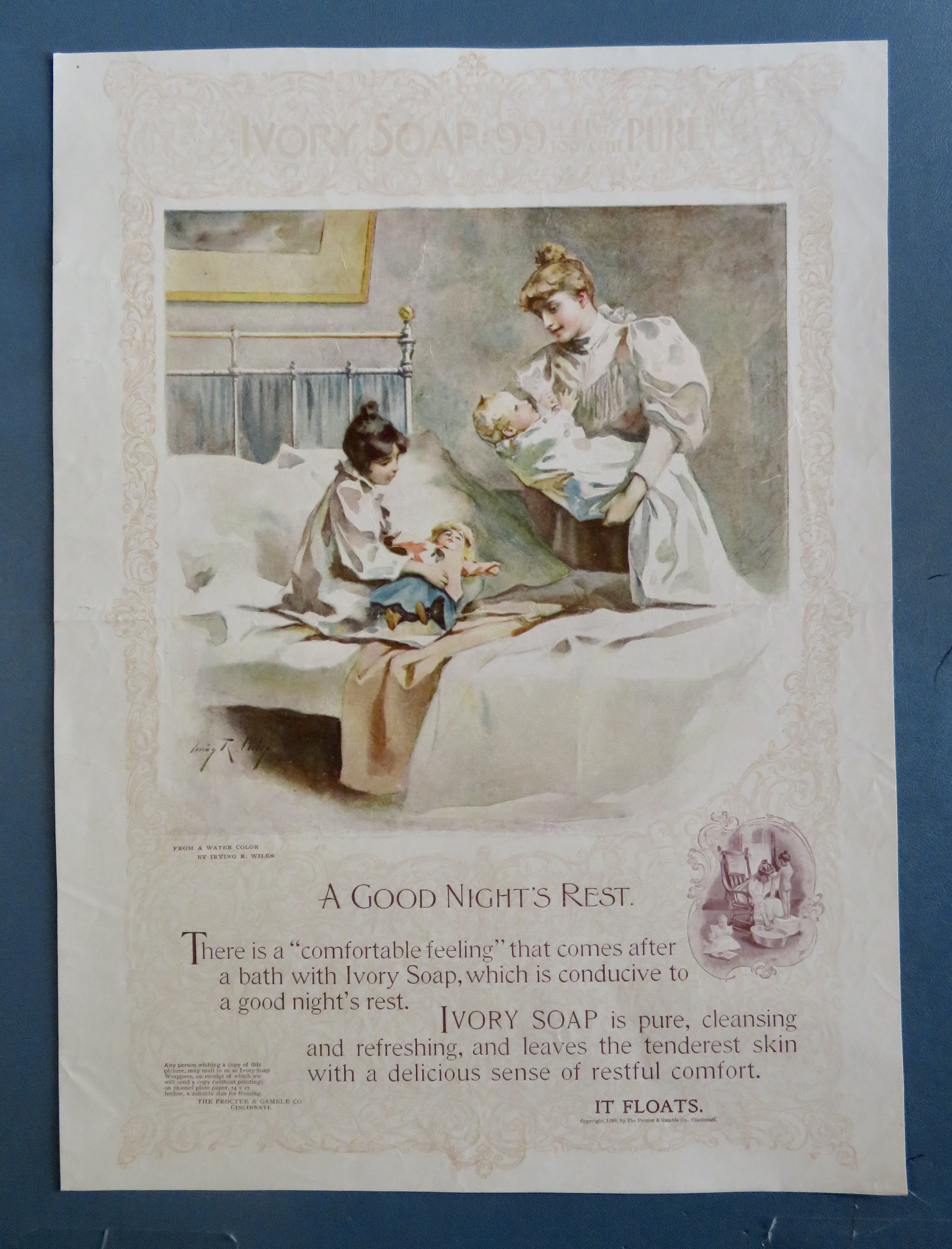 1896 Ivory Soap with Woman Putting Children To Bed
