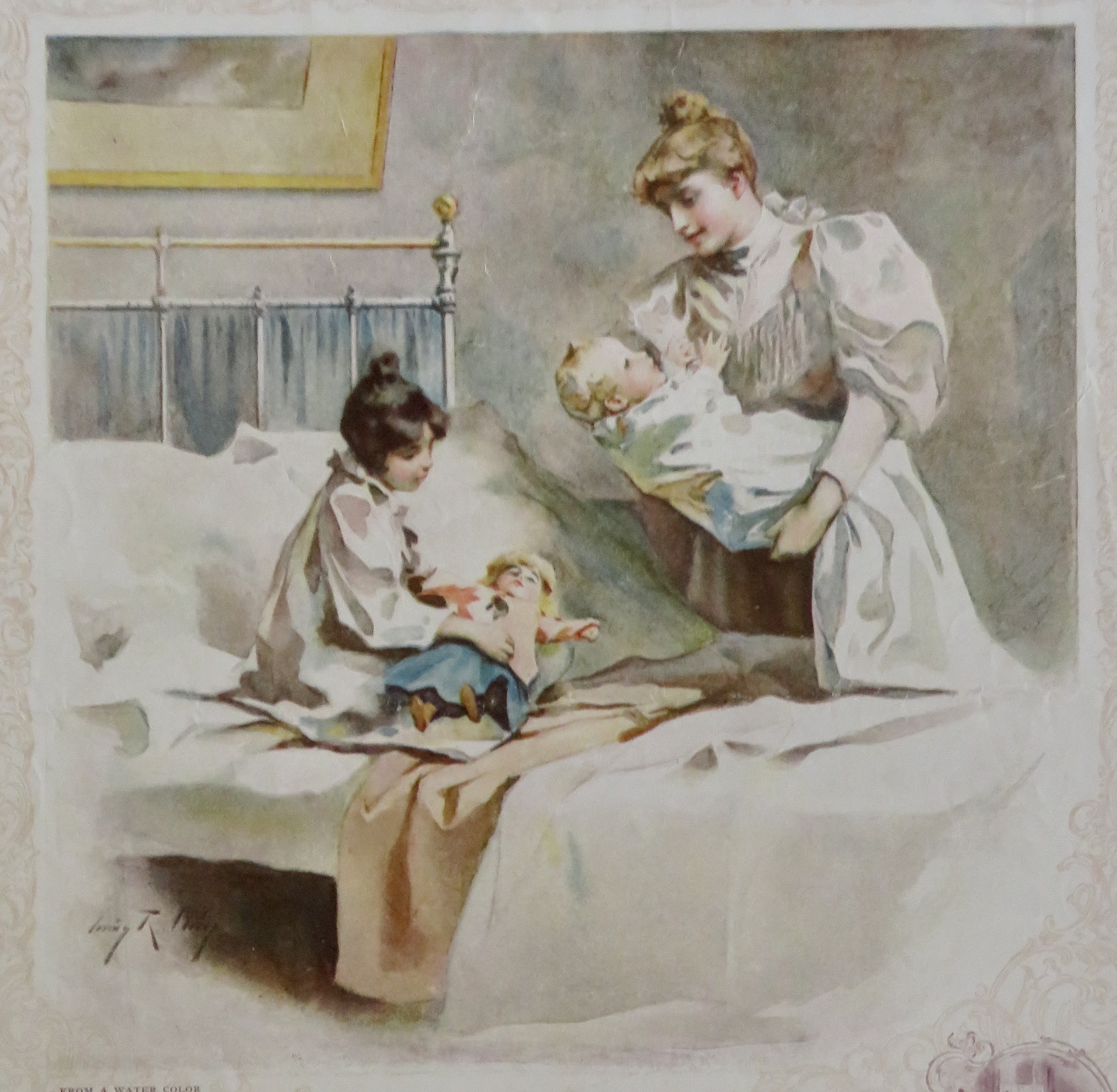 1896 Ivory Soap with Woman Putting Children To Bed