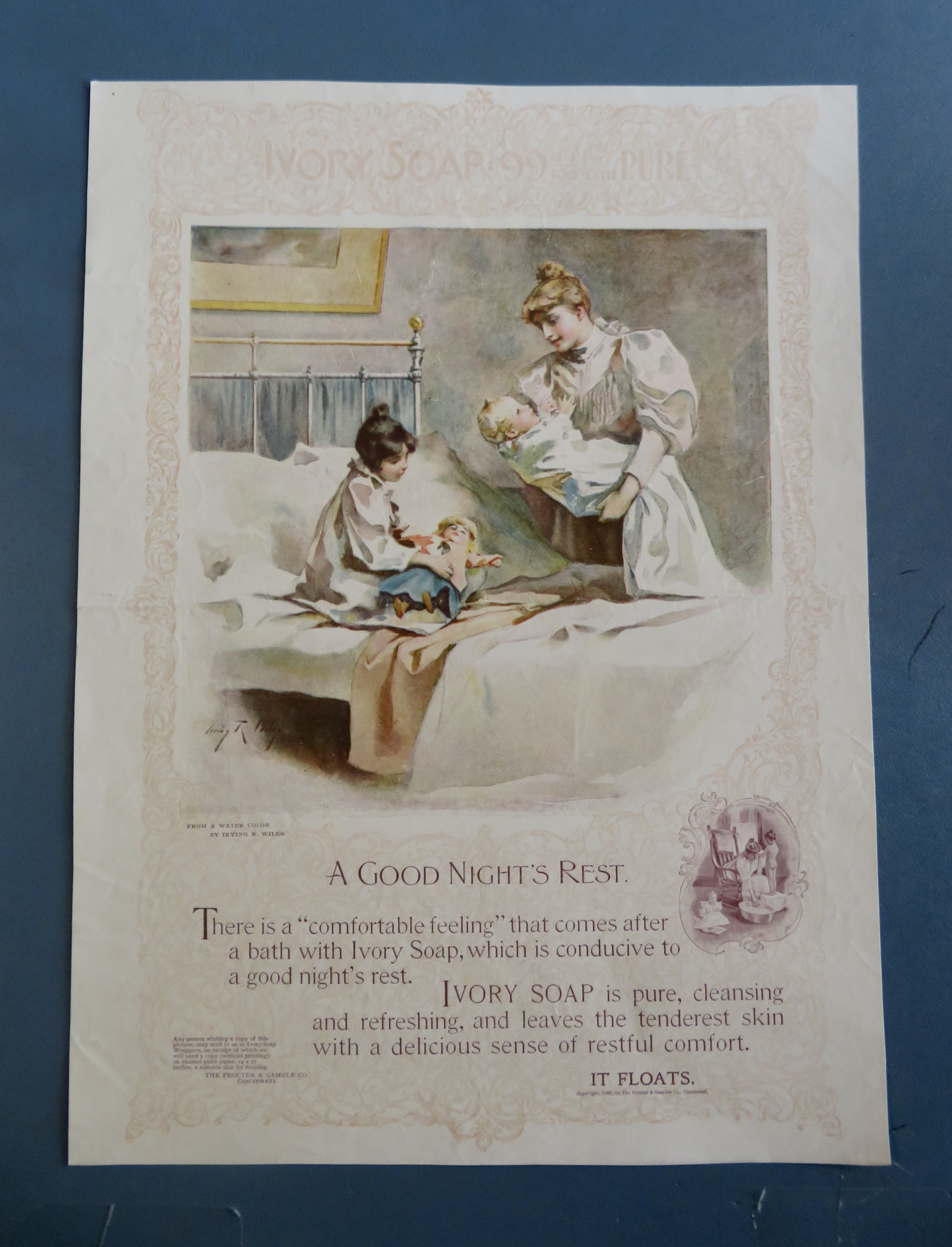 1896 Ivory Soap with Woman Putting Children To Bed