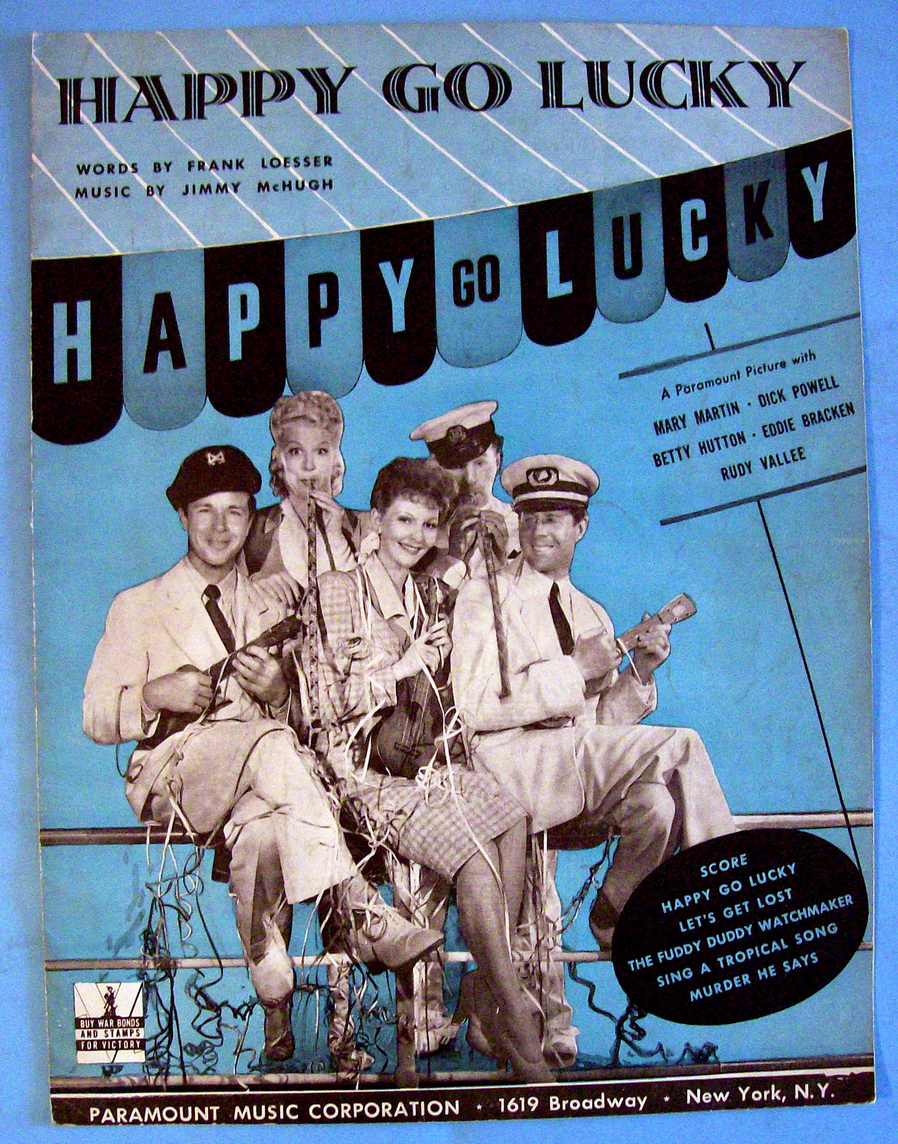 Sheet Music For 1943 Happy Go Lucky