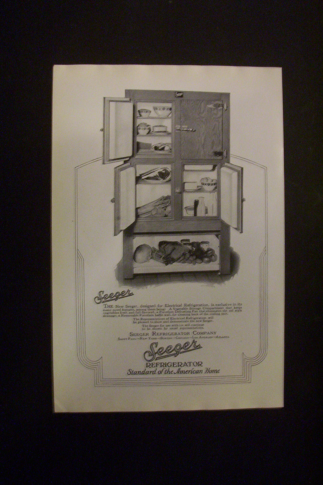 1926  Seeger  Refrigerator