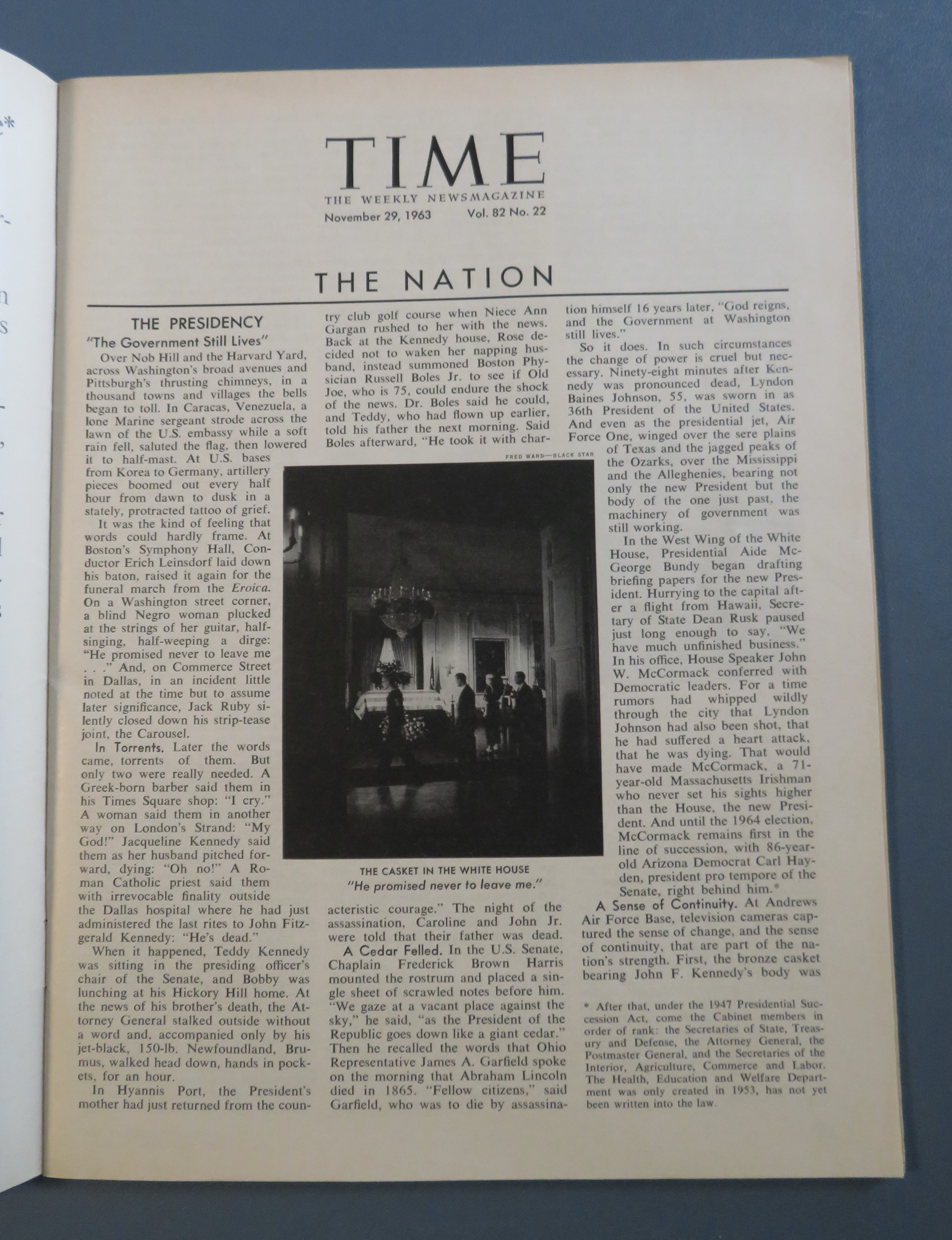 Time Magazine November 29, 1963 President Johnson