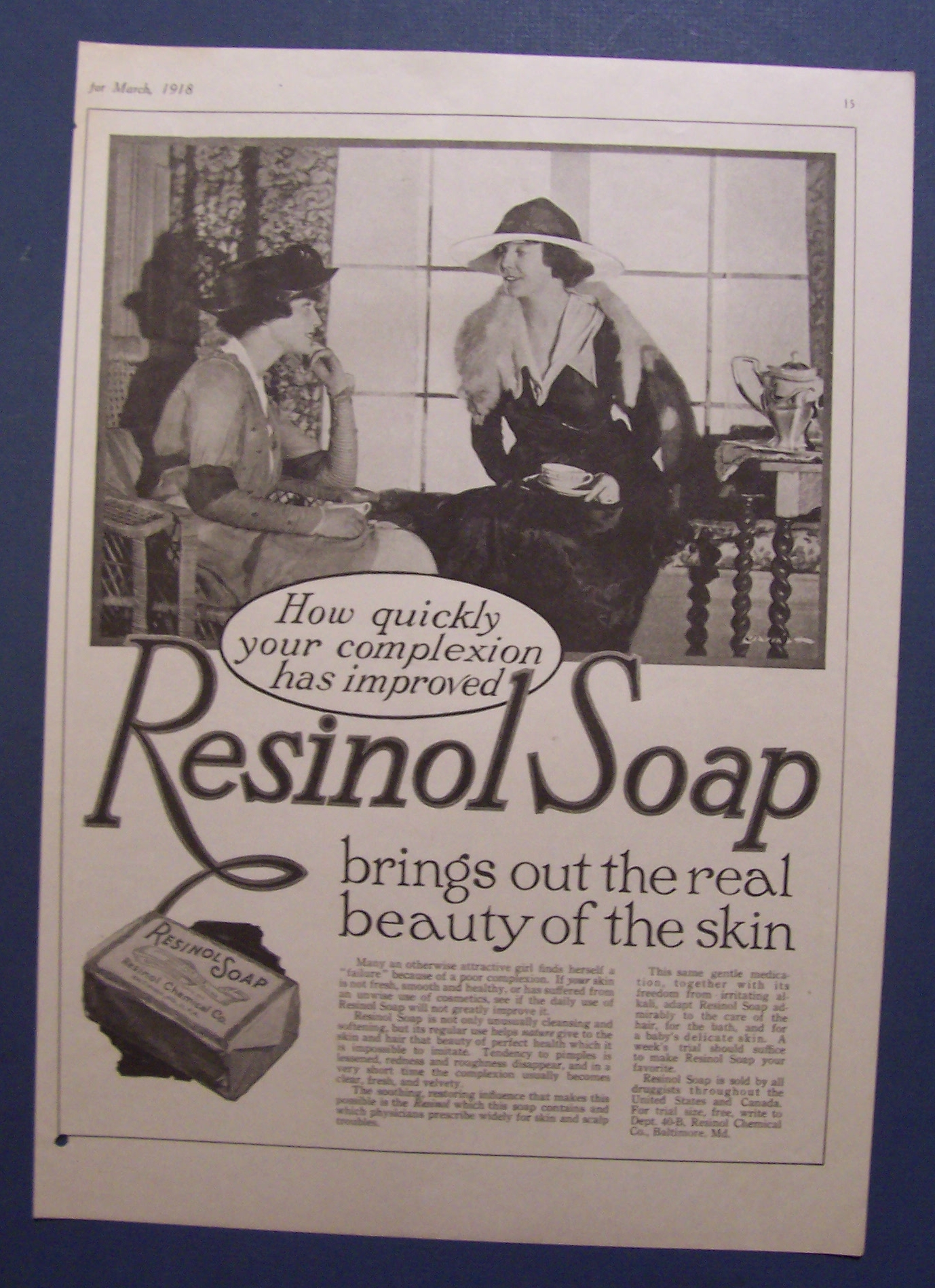 1918  Resinol  Soap