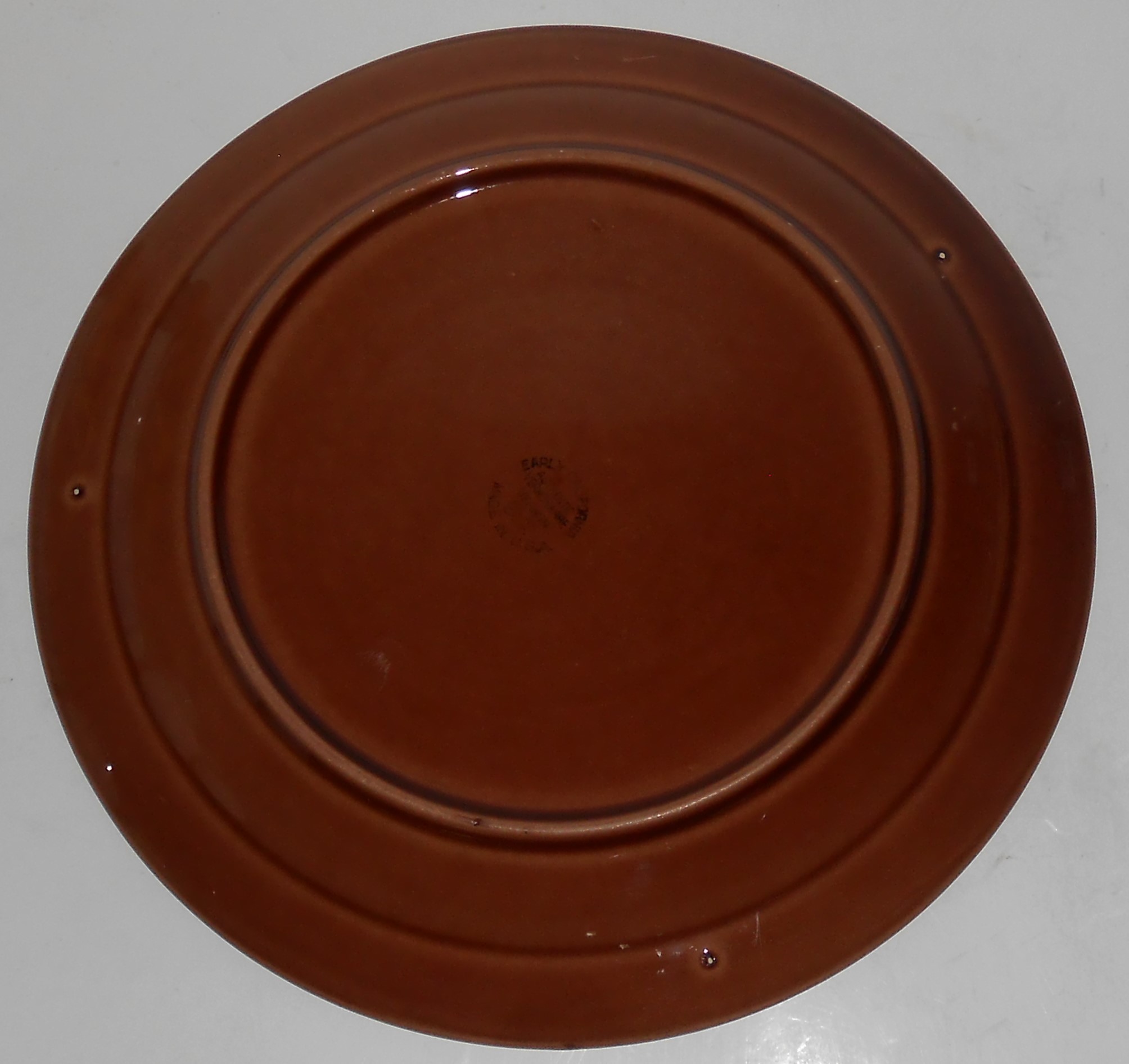 Vernon Kilns Pottery Early California Brown Lunch Plate