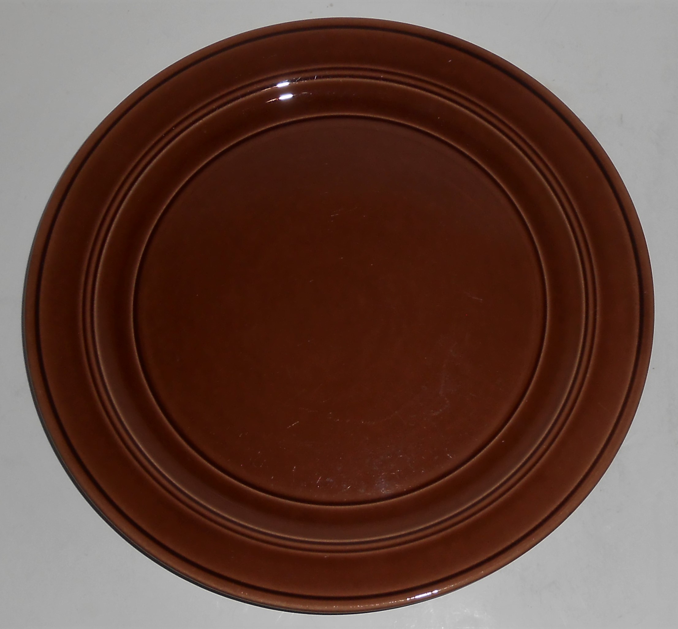 Vernon Kilns Pottery Early California Brown Lunch Plate