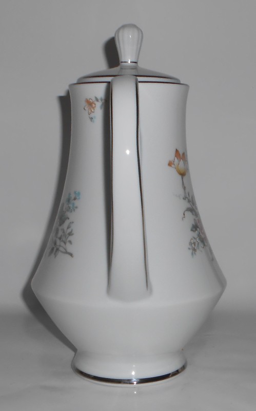 Noritake Porcelain China 2981 Coquet w/Platinum Coffee Pot w/Lid