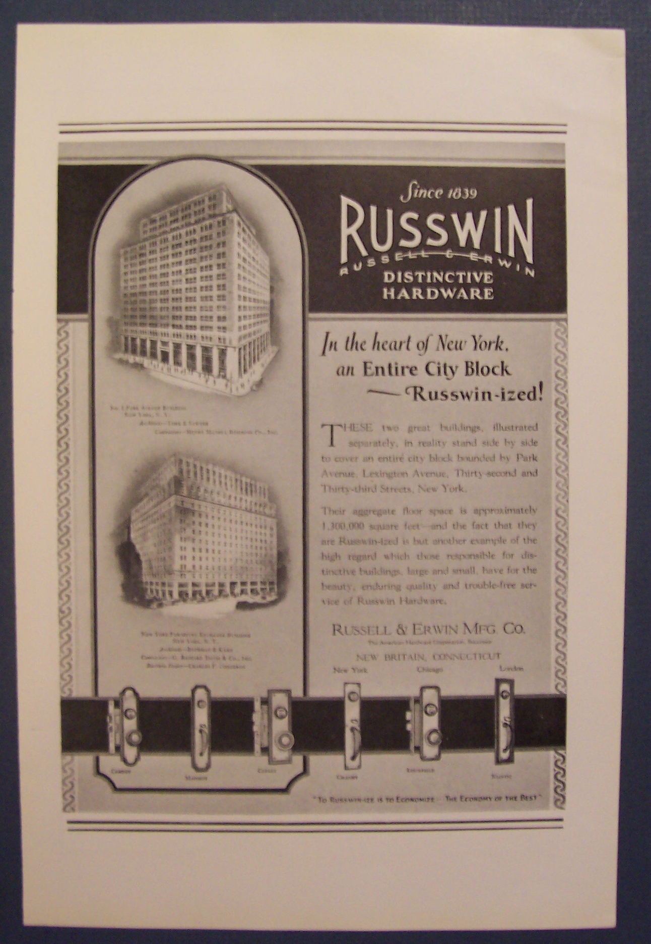 1926  Russwin  Distinctive  Hardware