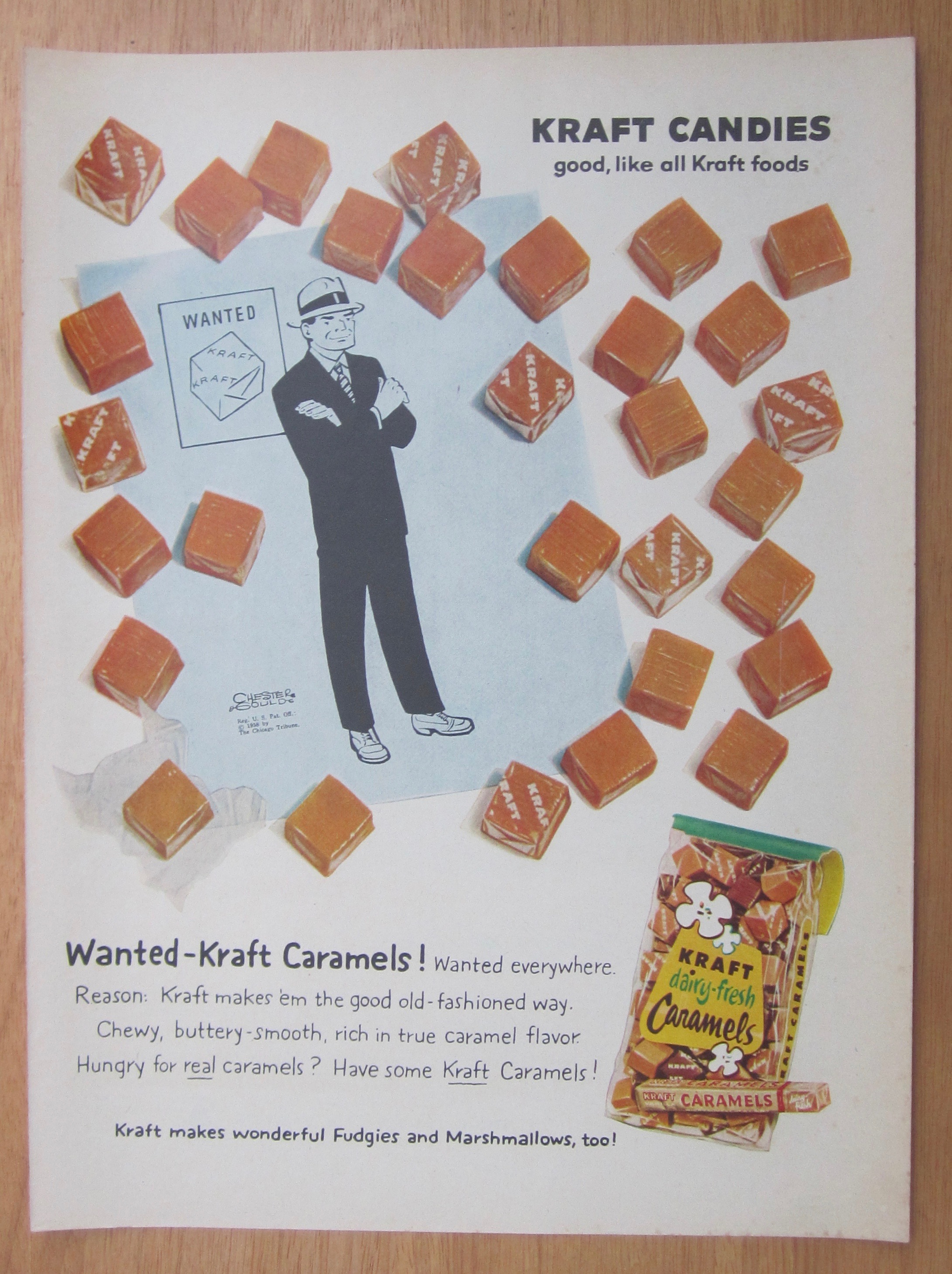 1959 Kraft  Caramels with Dick Tracy