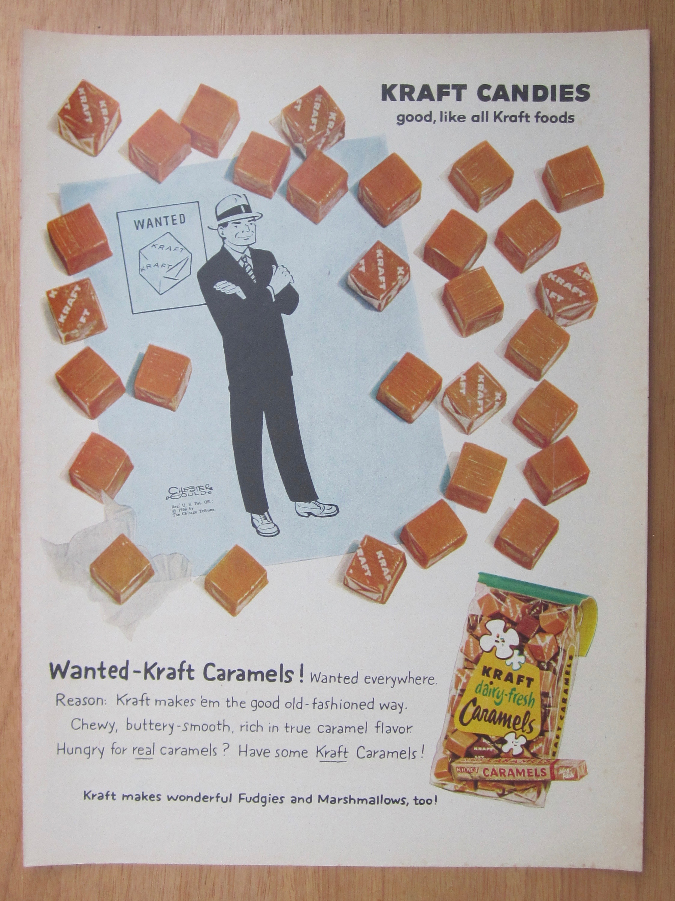 1959 Kraft  Caramels with Dick Tracy