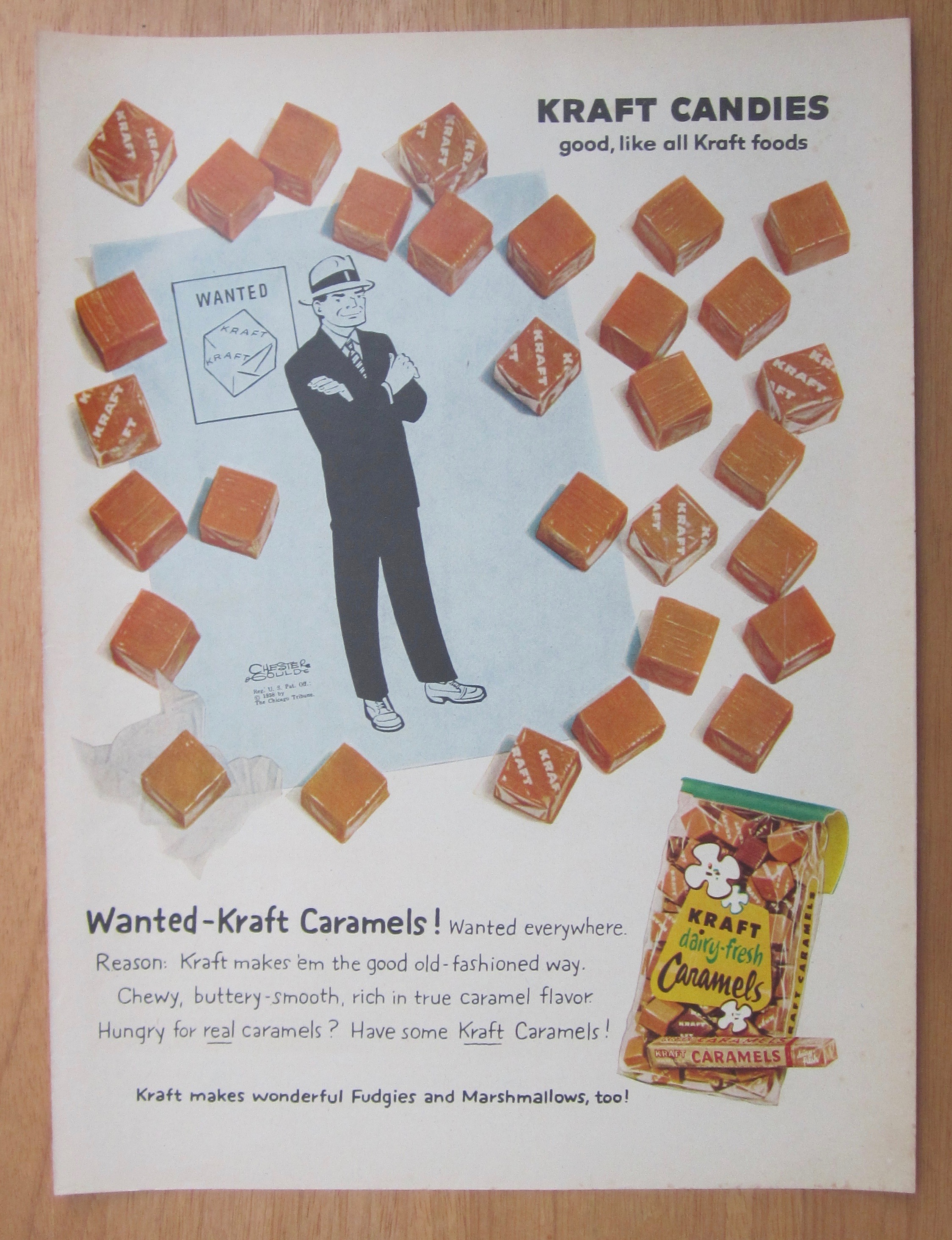 1959 Kraft  Caramels with Dick Tracy