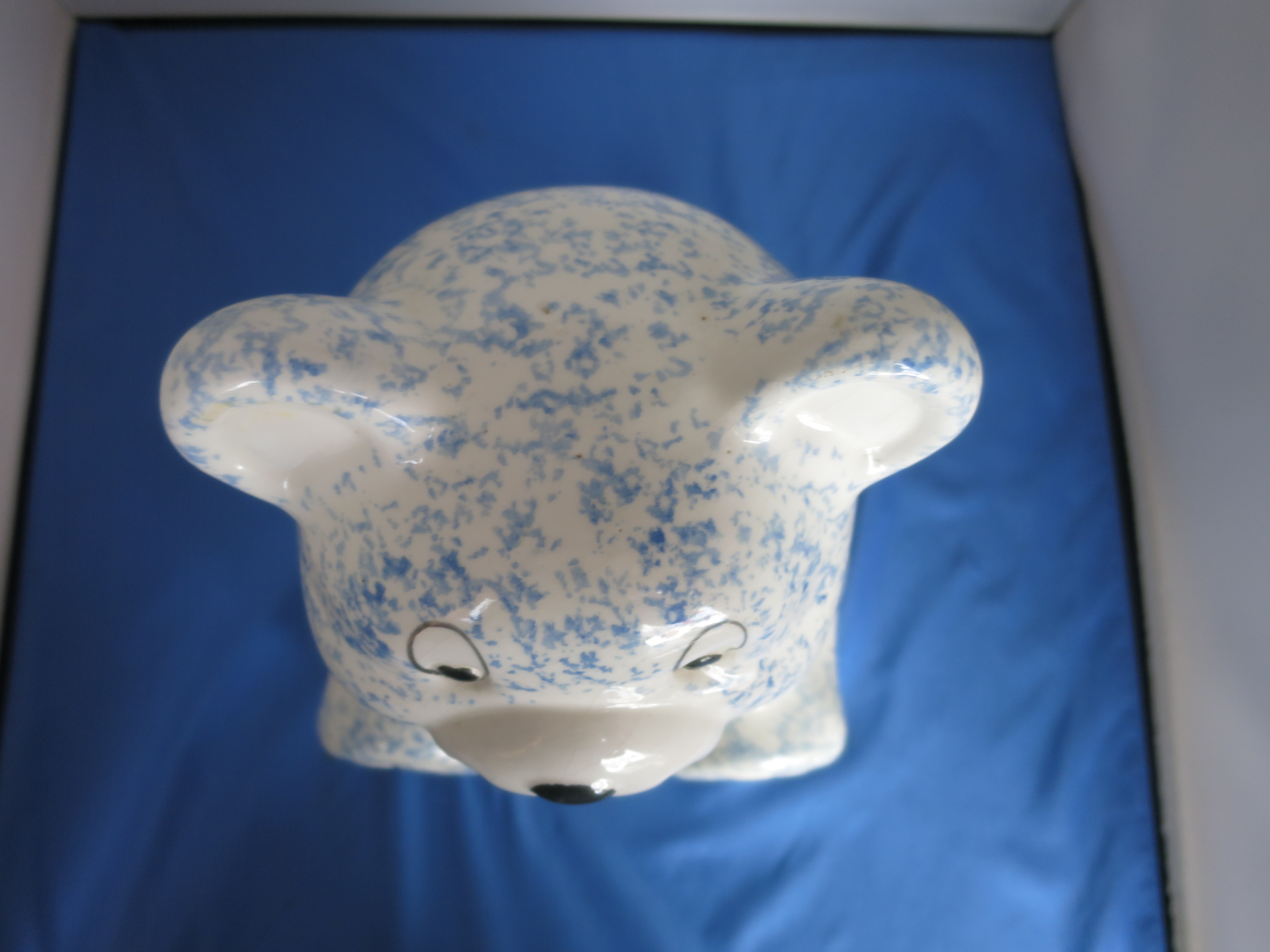 Bear Cookie Jar Heart Made in Brazil Sponge-ware Motif
