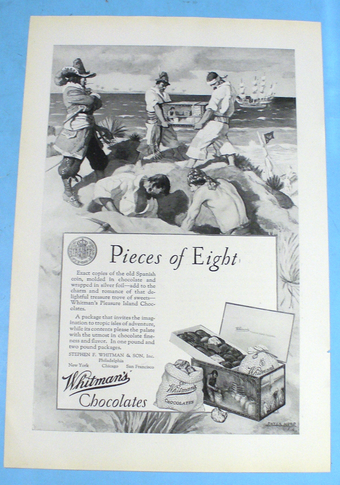 1927 Whitman Chocolates w/ Pieces of Eight with Pirates