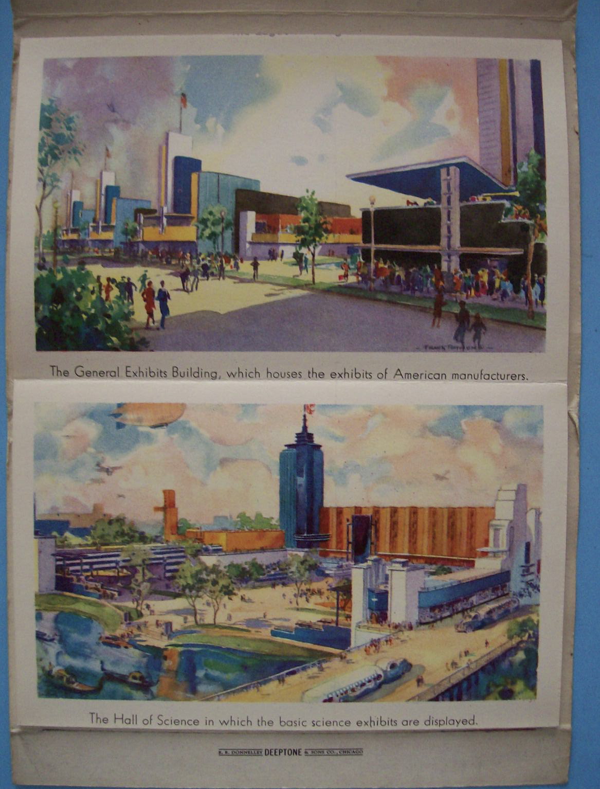 Federal & States Building Postcard Folder-Chicago Fair
