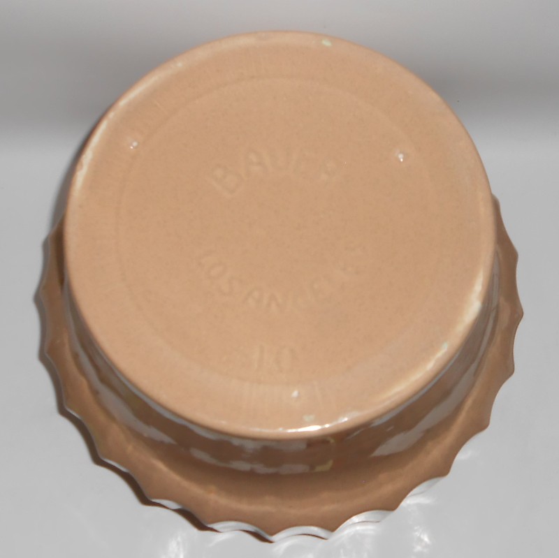 VINTAGE Bauer Pottery 10" Tan Speckle Biltmore Flower Pot - MINT