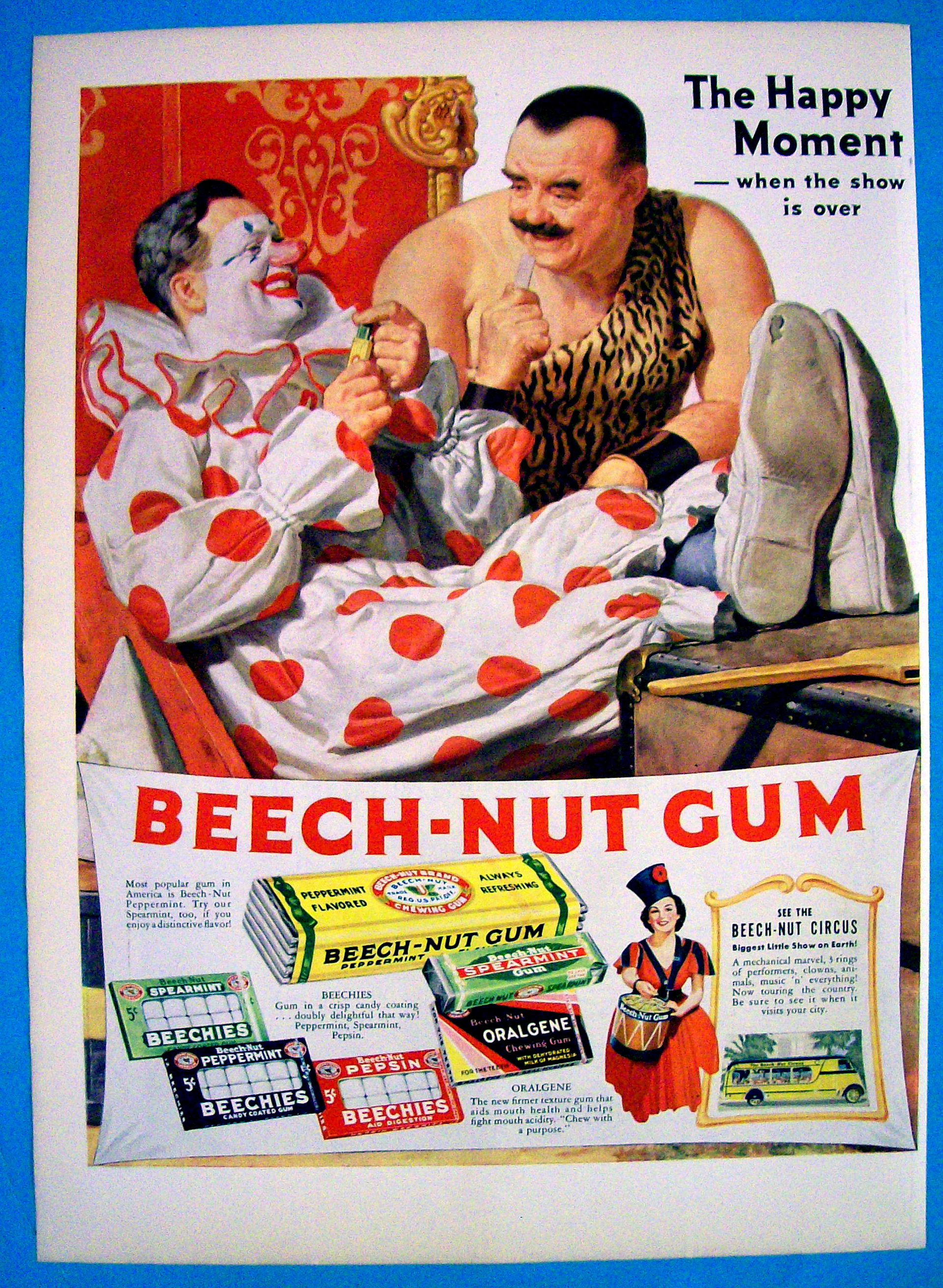 1937 Beech-Nut Gum with Two Circus Men Talking