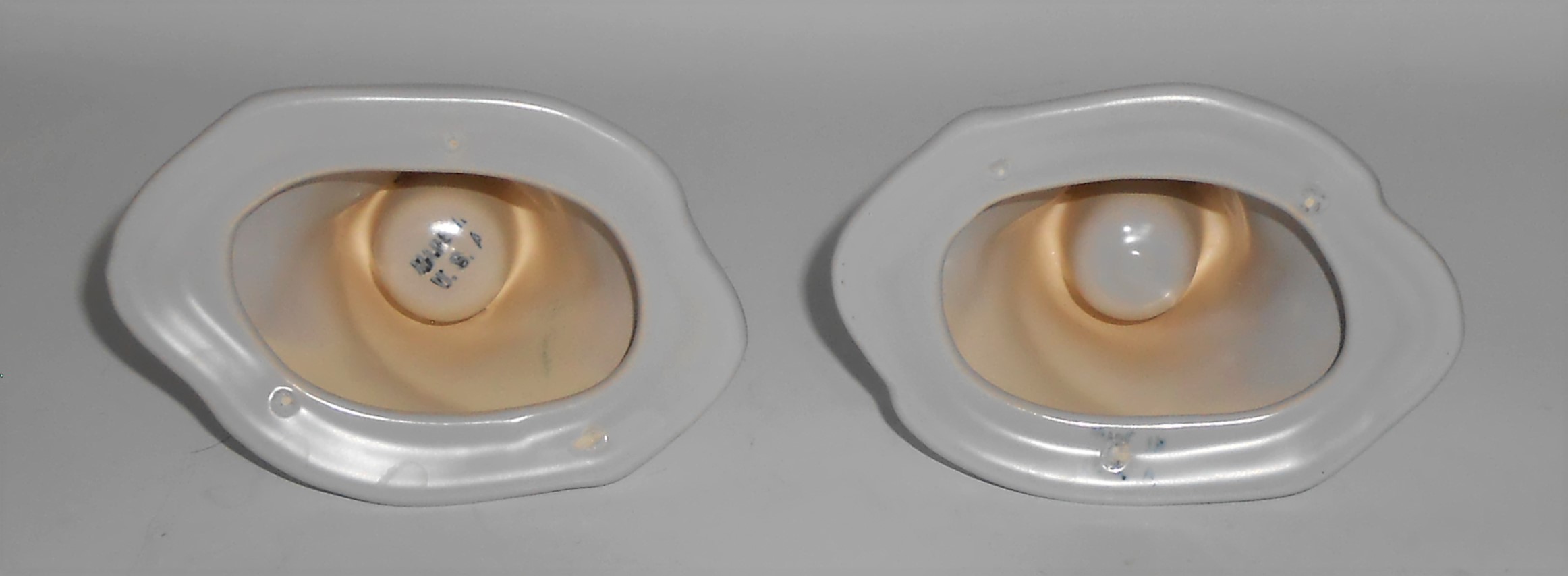 Franciscan Catalina Pottery Floral Grey Candlestick Set