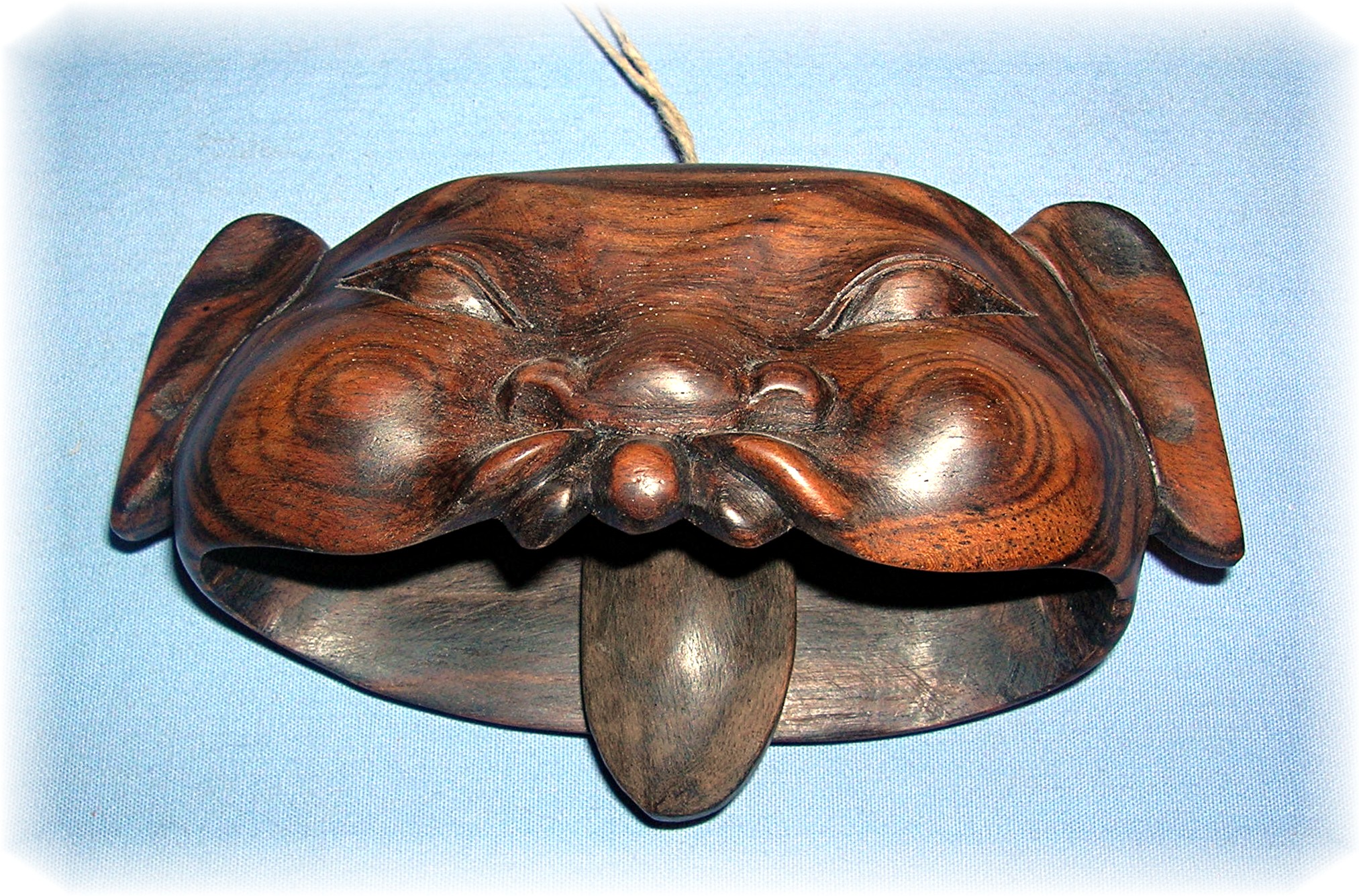Oriental Wooden  Face With Tonge Ornament