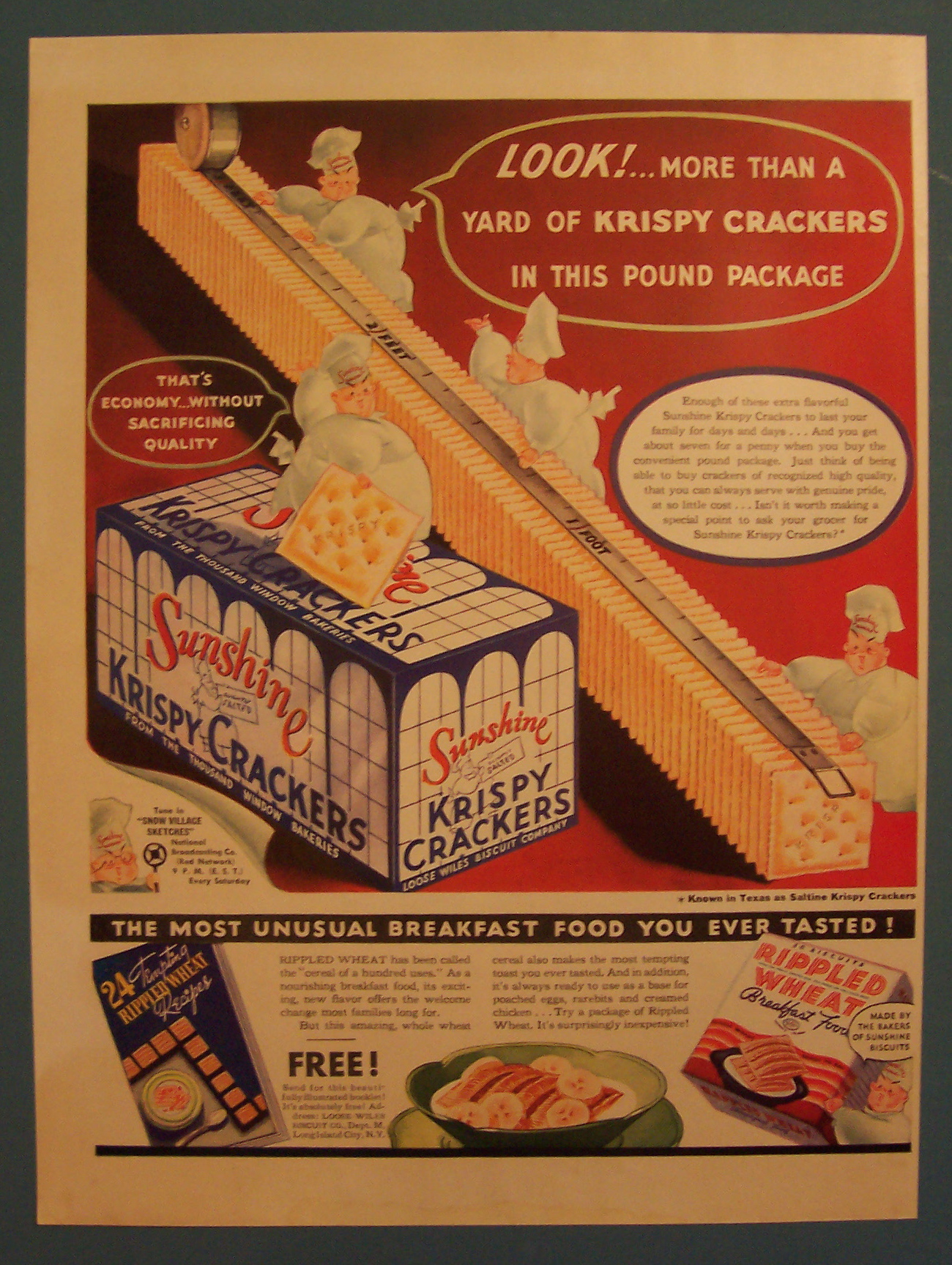 1937  Sunshine Krispy Crackers