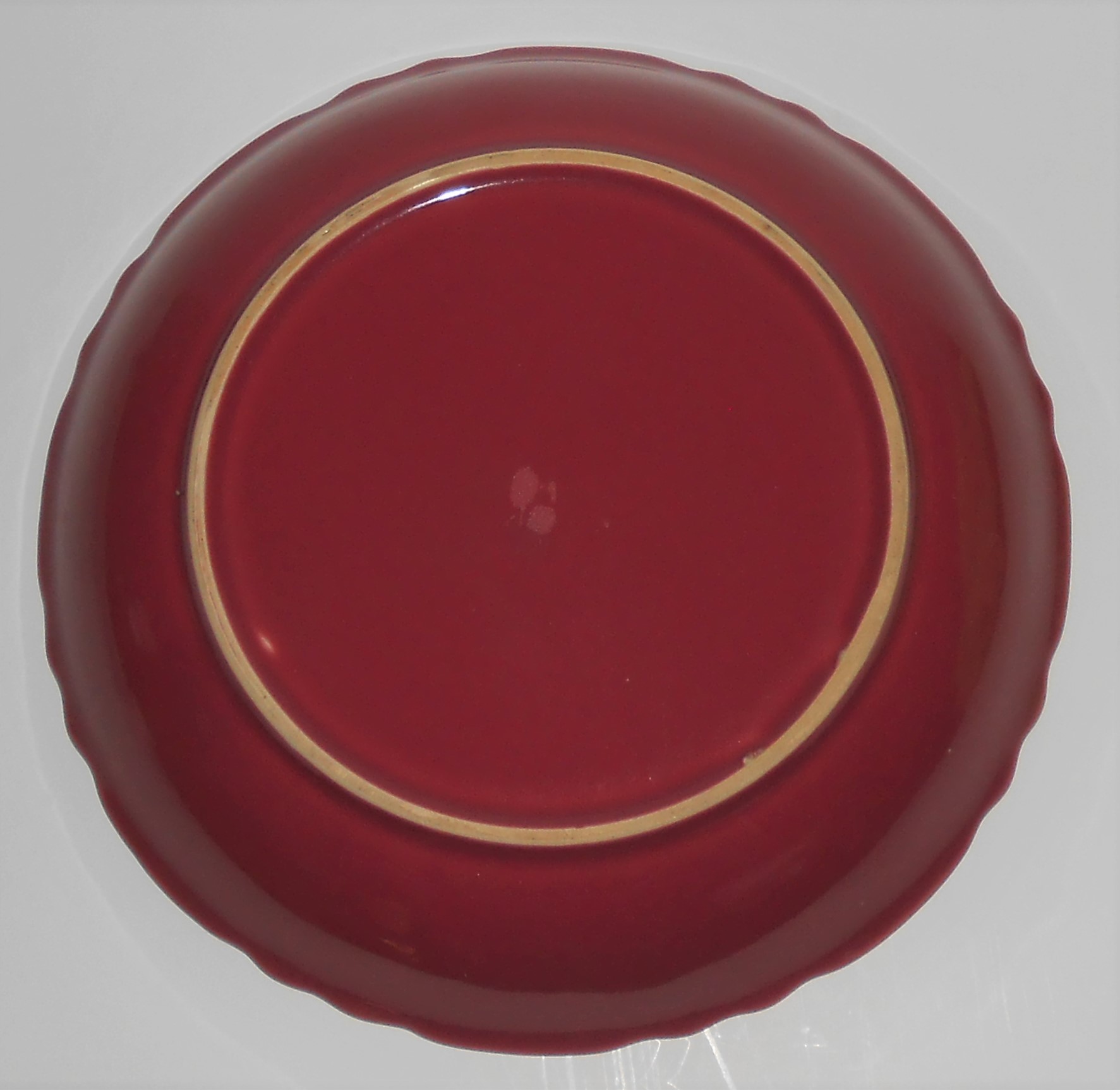 Coors Pottery Golden Rainbow Red Coupe Soup Bowl Rare