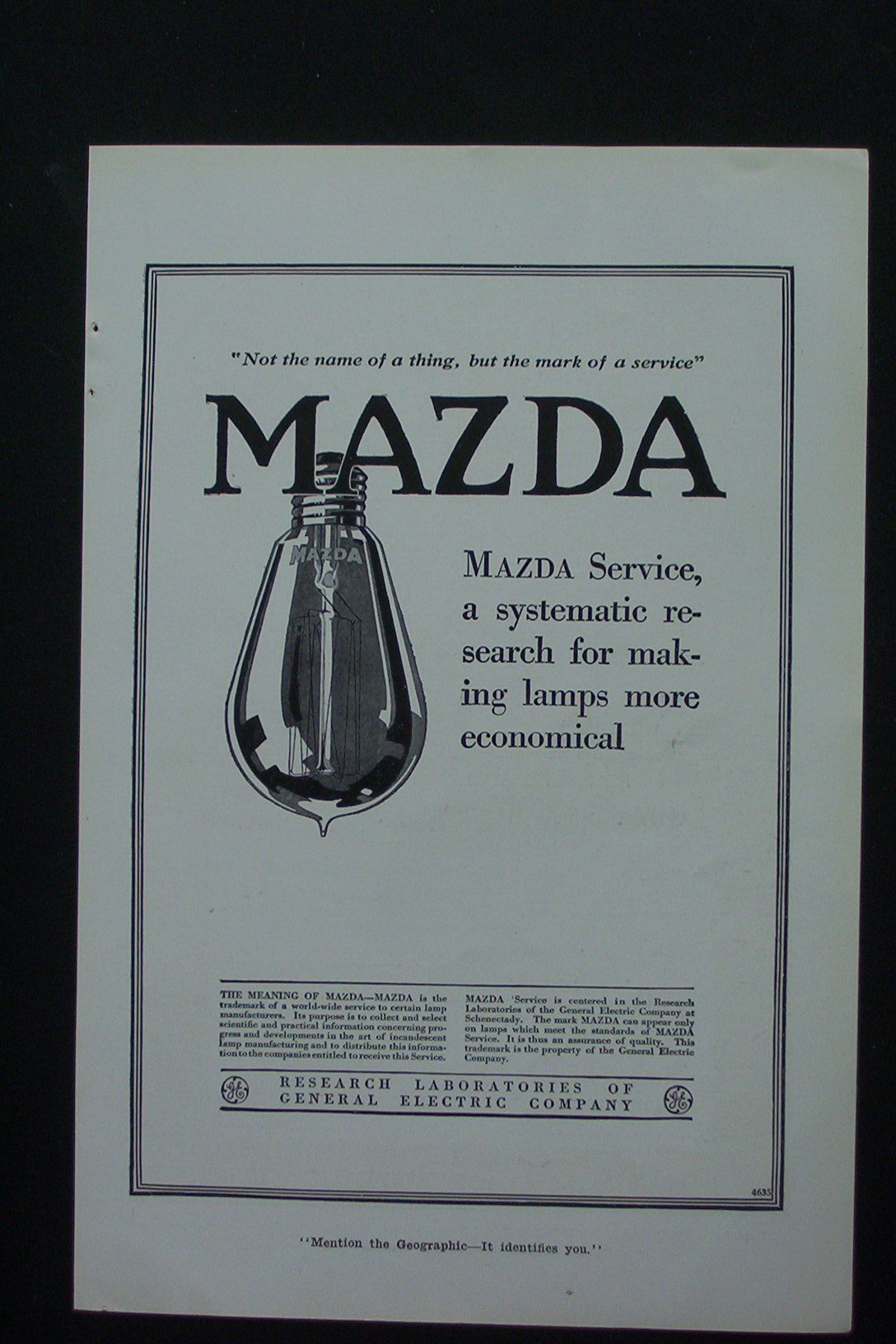1917 Mazda with Making Lamps More Economical