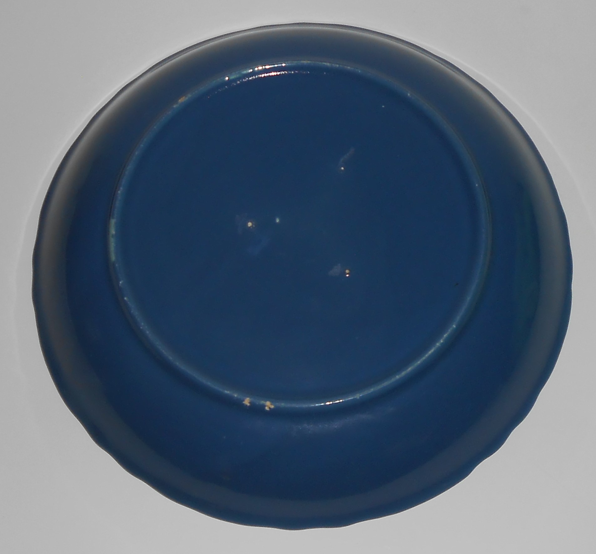 Coors Pottery Golden Rainbow Blue Coupe Soup Bowl Rare