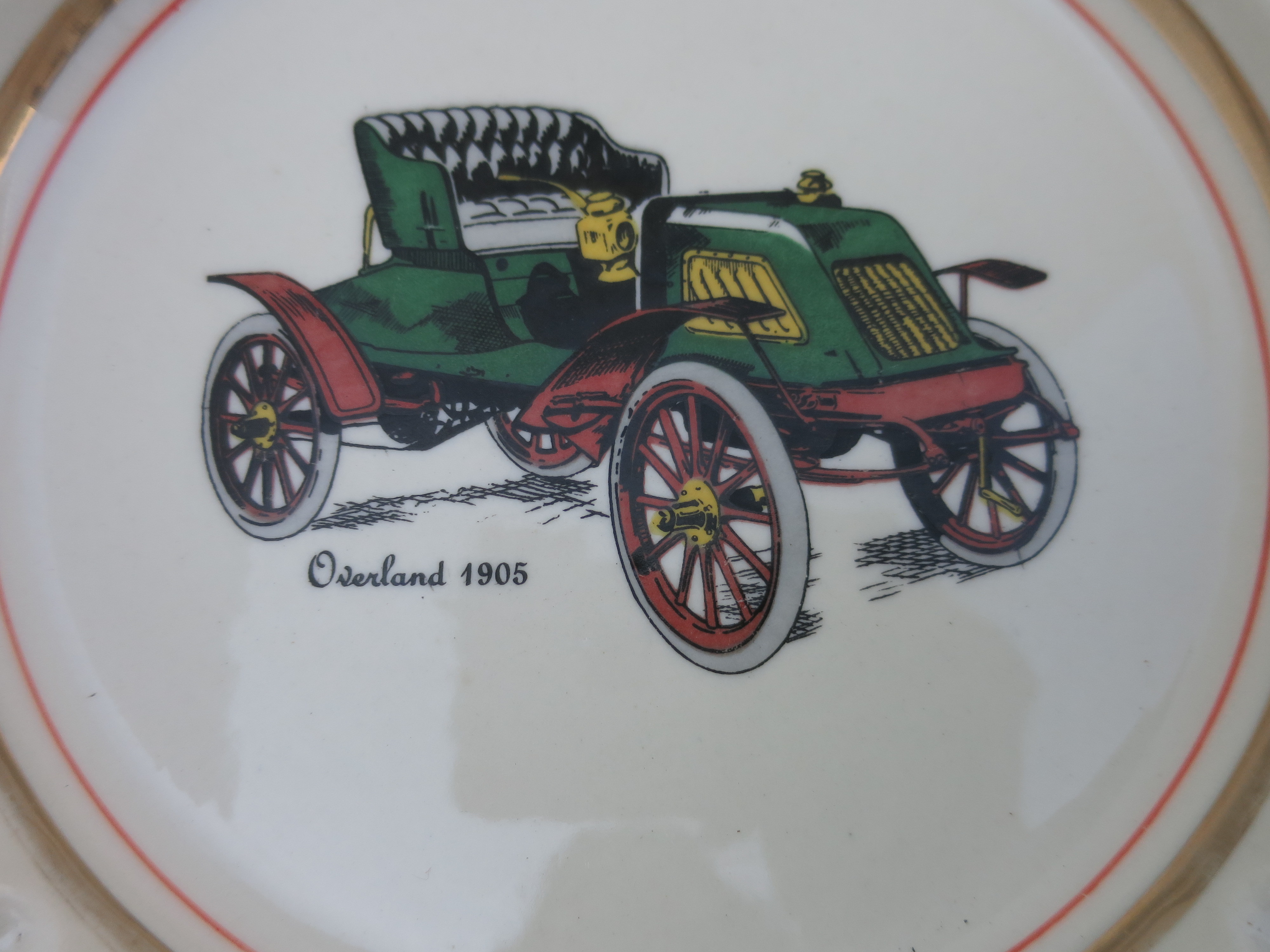 Overland 1905 Car Ashtray by Hyalyn Potteries 1940s to 1950s