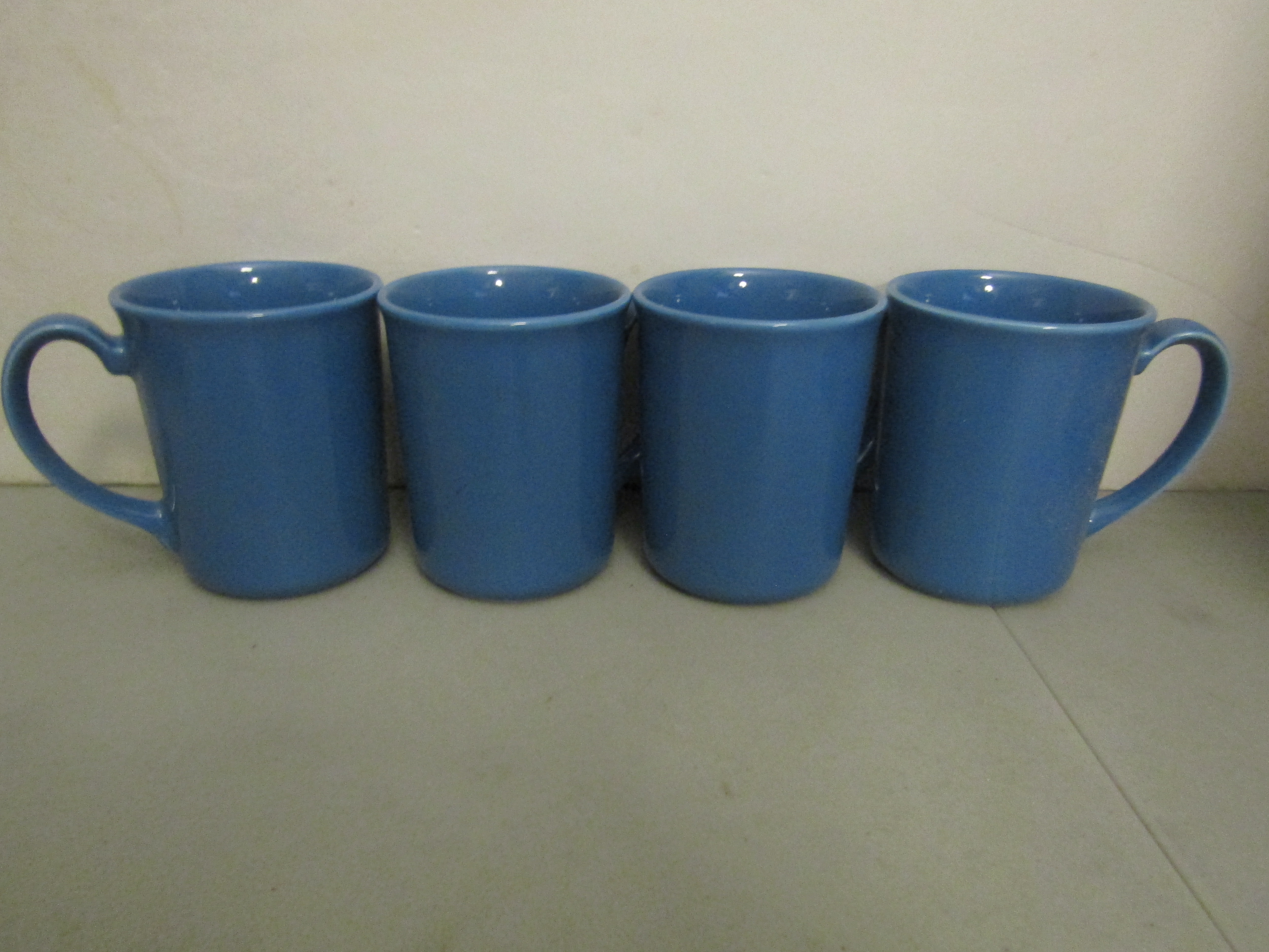 Vintage Corelle Provincial Solid Blue Coffee Mug Set