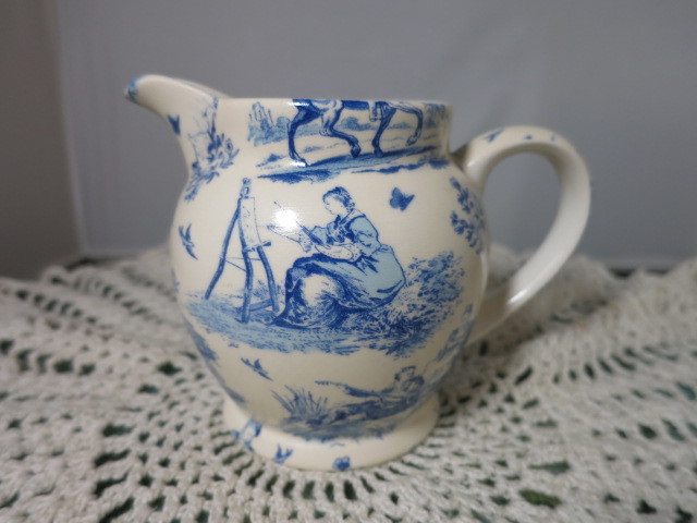 Arthur Wood Creamer Blue and White Countryside Chintz England
