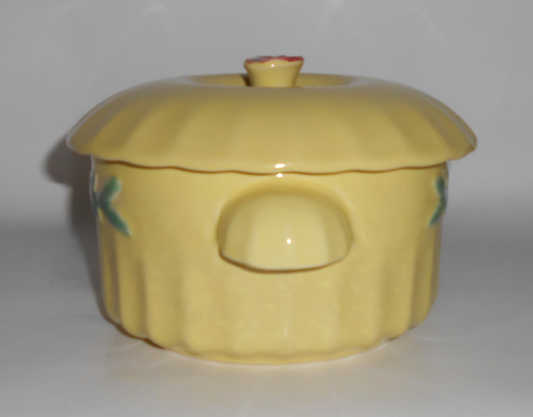Coors Pottery Rosebud Yellow Small Dutch Casserole