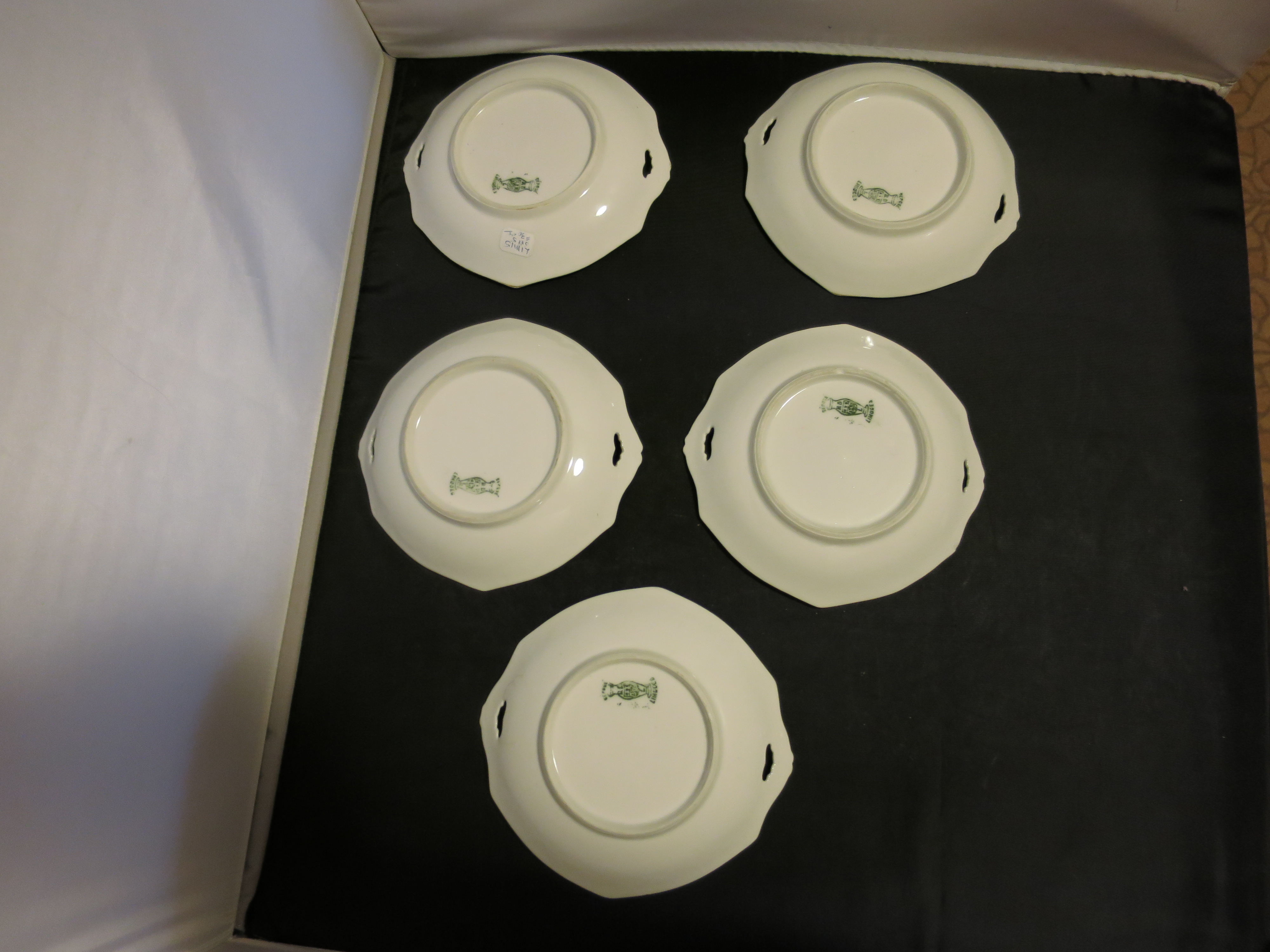 Limoges Depose Plates set of 5 France