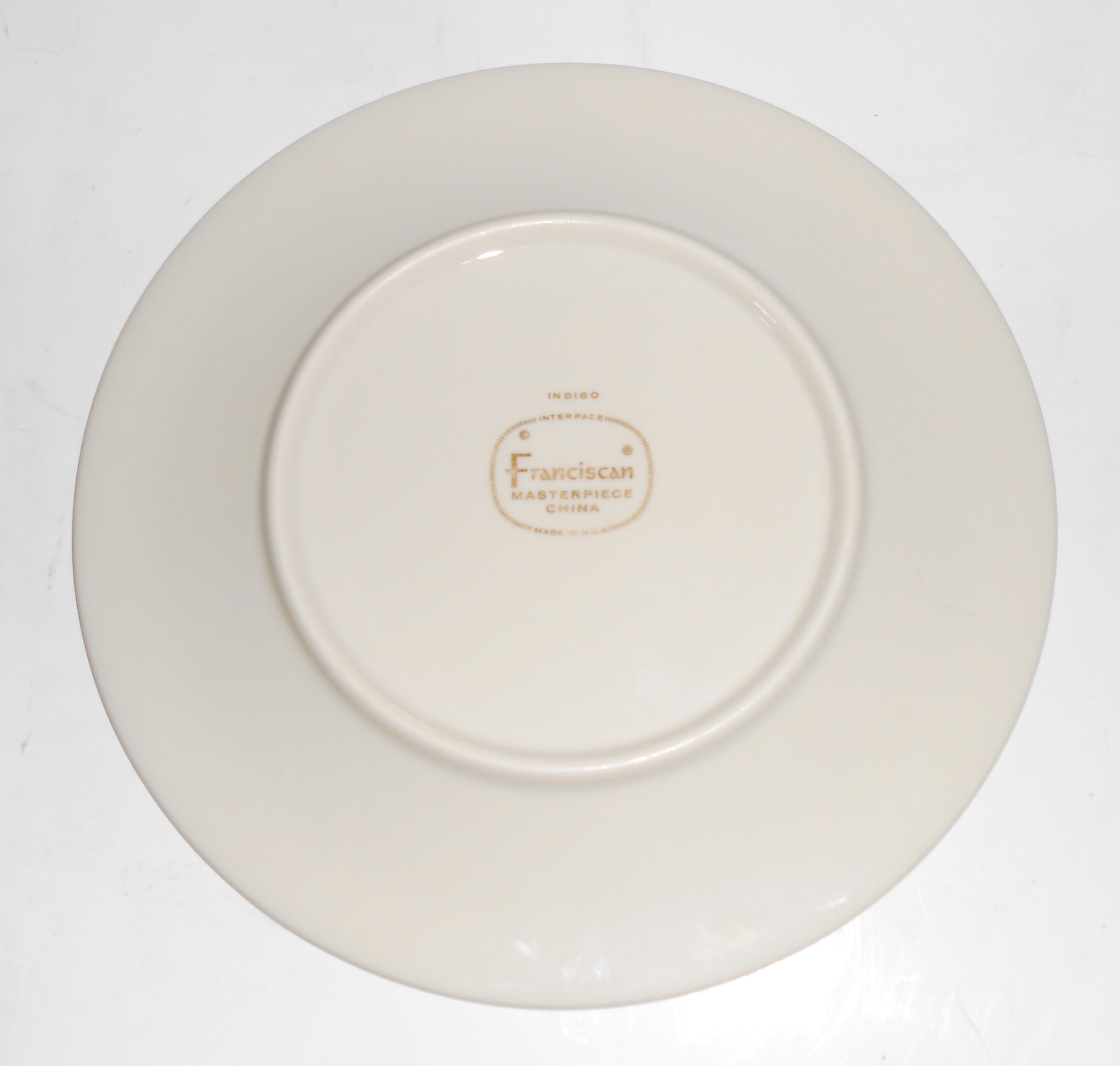 Franciscan Pottery Masterpiece China Indigo Platinum Br