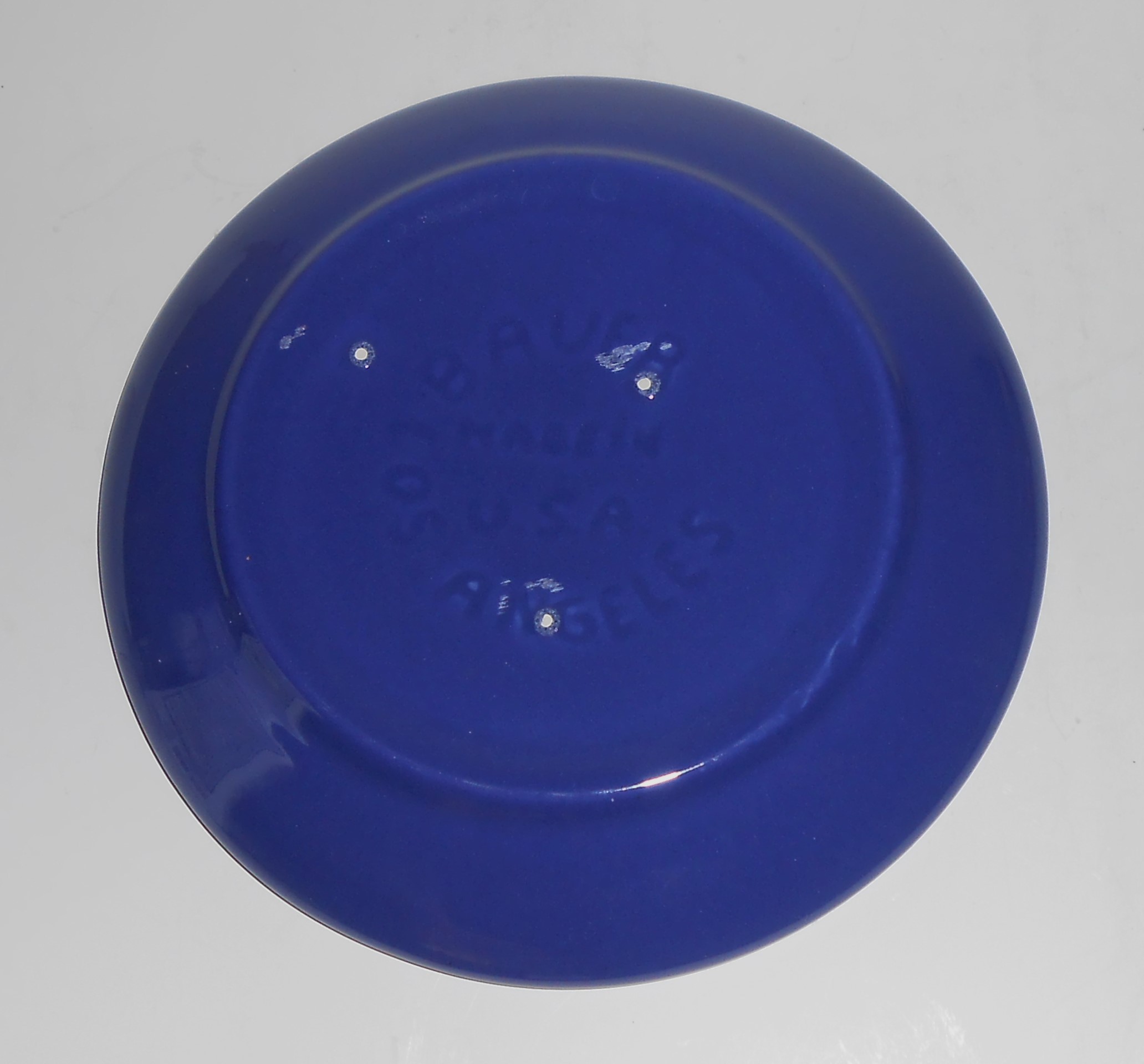 Bauer Pottery Ring Ware 3rd Period Cobalt Bread Plate