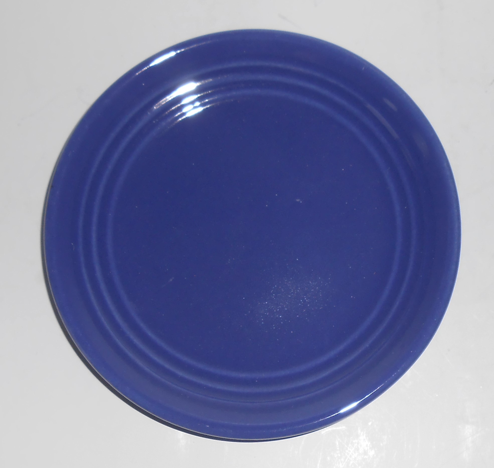 Bauer Pottery Ring Ware 3rd Period Cobalt Bread Plate