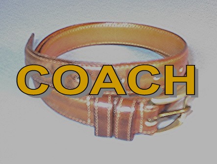 COACH Leather Belt Mans Light Tan 32 Inch