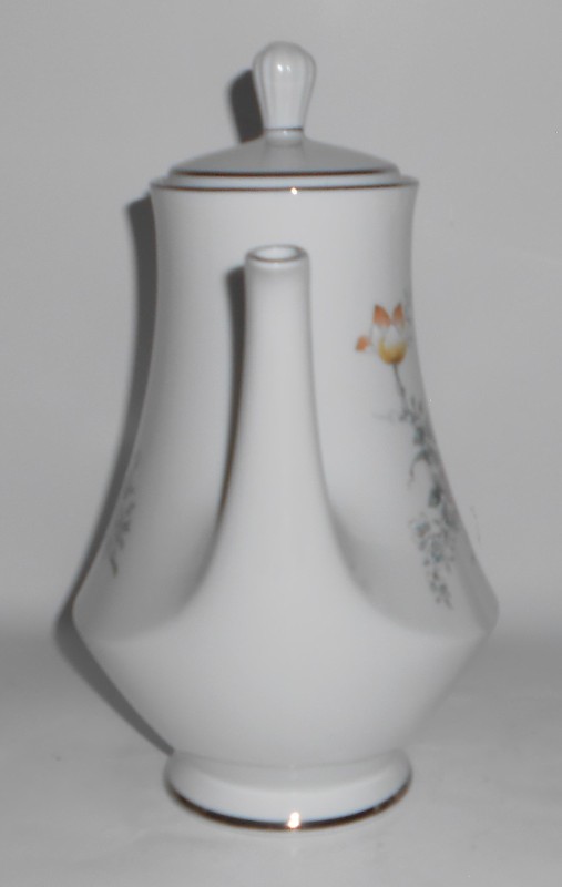 Noritake Porcelain China 2981 Coquet w/Platinum Coffee Pot w/Lid