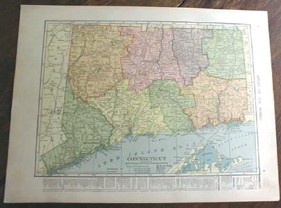 1904 Map Connecticut And New York