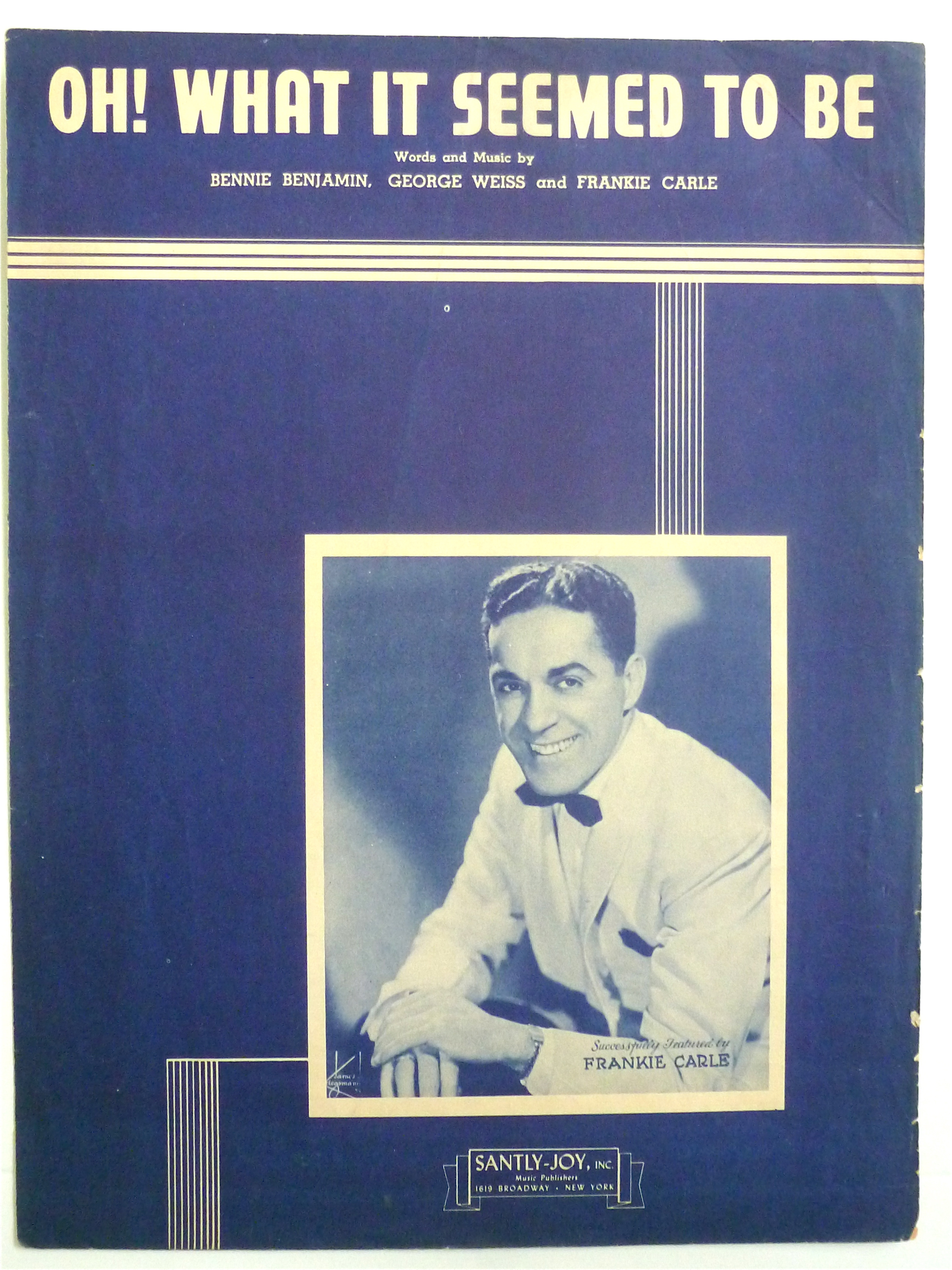Sheet Music For 1945 Oh! What It Seemed To Be
