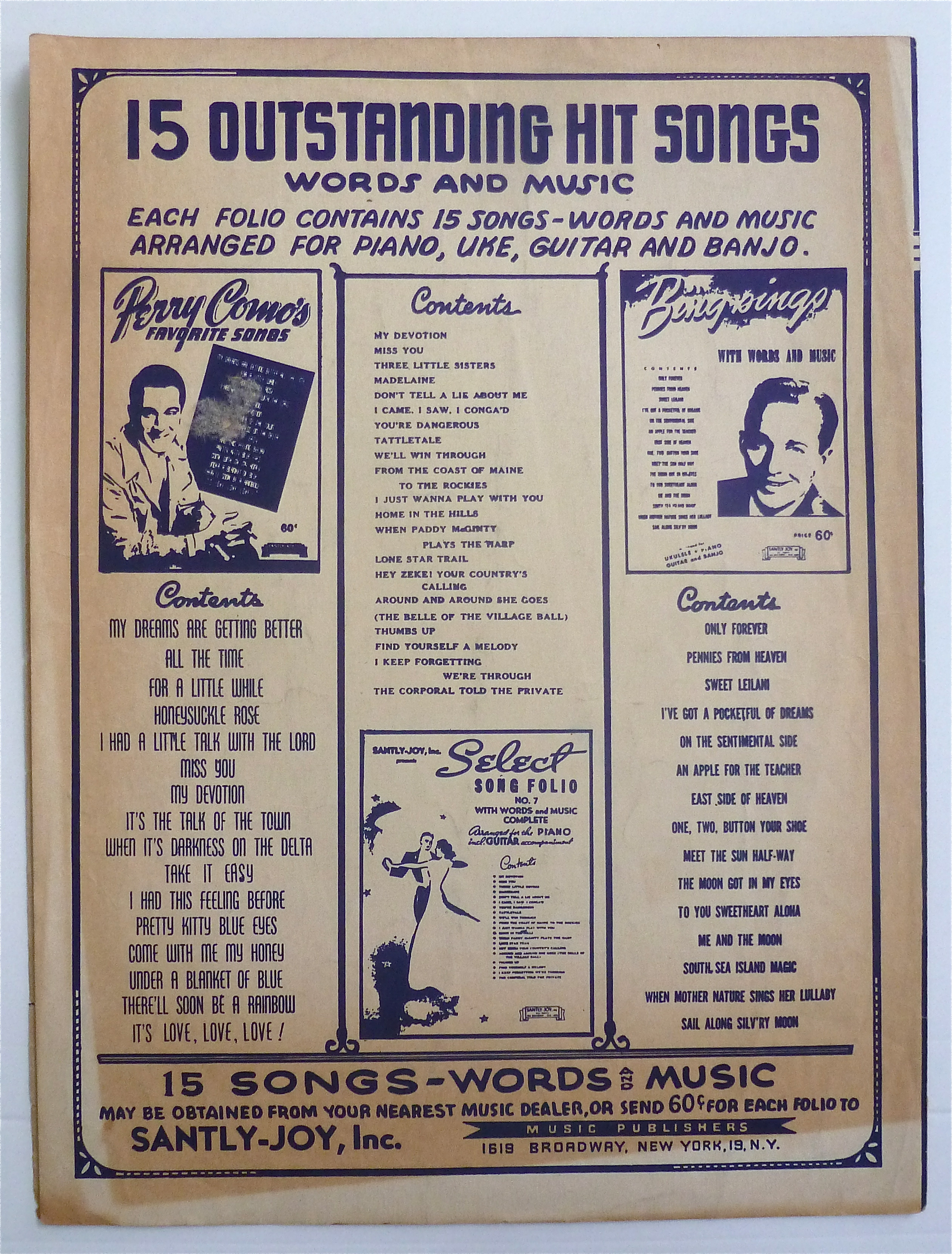 Sheet Music For 1945 Oh! What It Seemed To Be