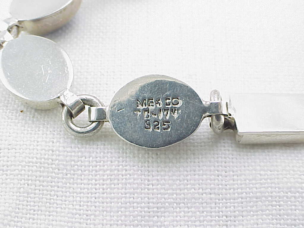 Mexican Sterling Silver Lapis Lazuli Bracelet Signed Tc-179