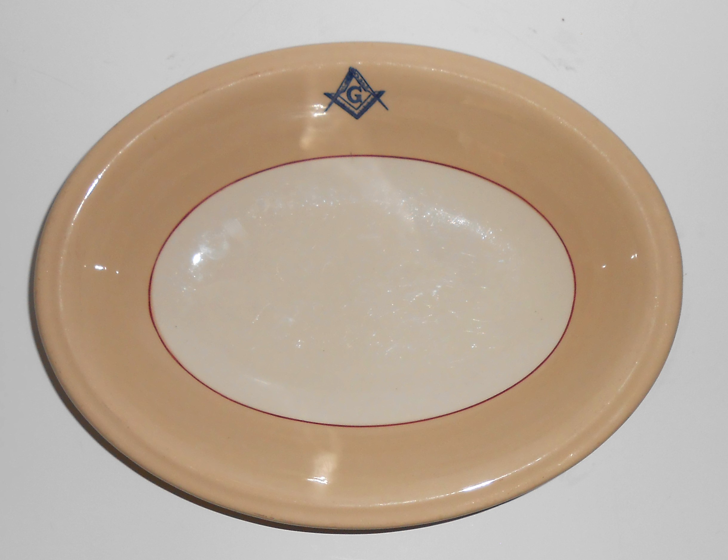 Buffalo Restaurant Ware China Masonic Freemason Oval Ve