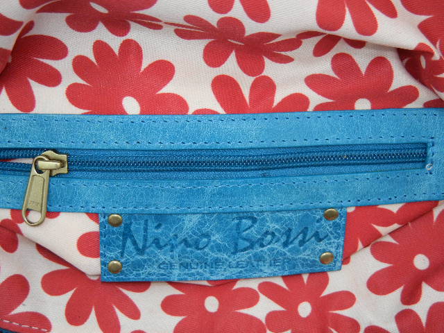 Nino Bossi Galaxy Teal  Leather Bag