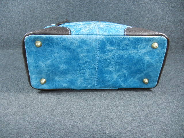 Nino Bossi Galaxy Teal  Leather Bag