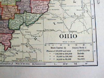 1904 Map Maryland Delaware Ohio