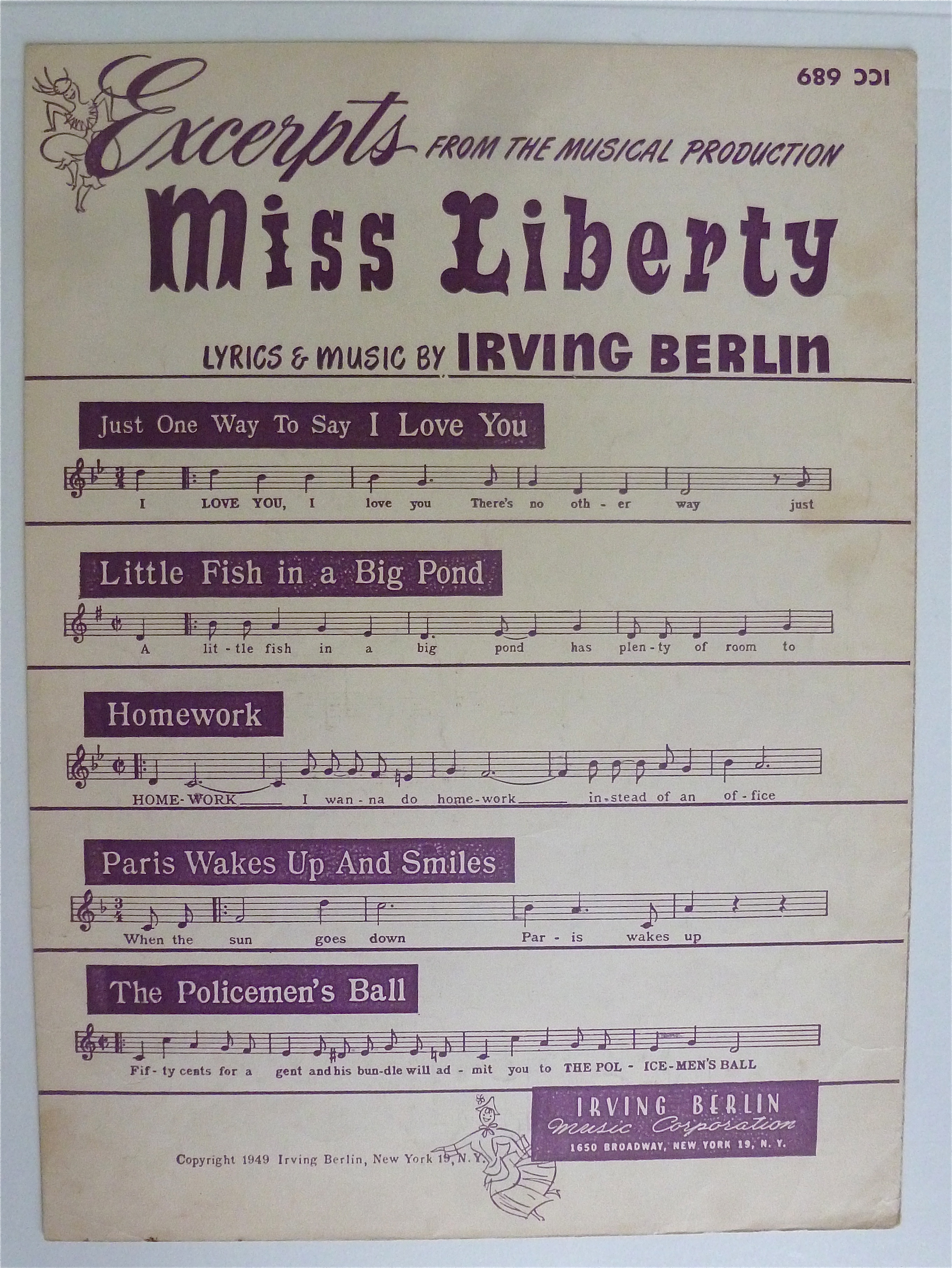 Sheet Music For 1949 Let's Take An Old Fashioned Walk